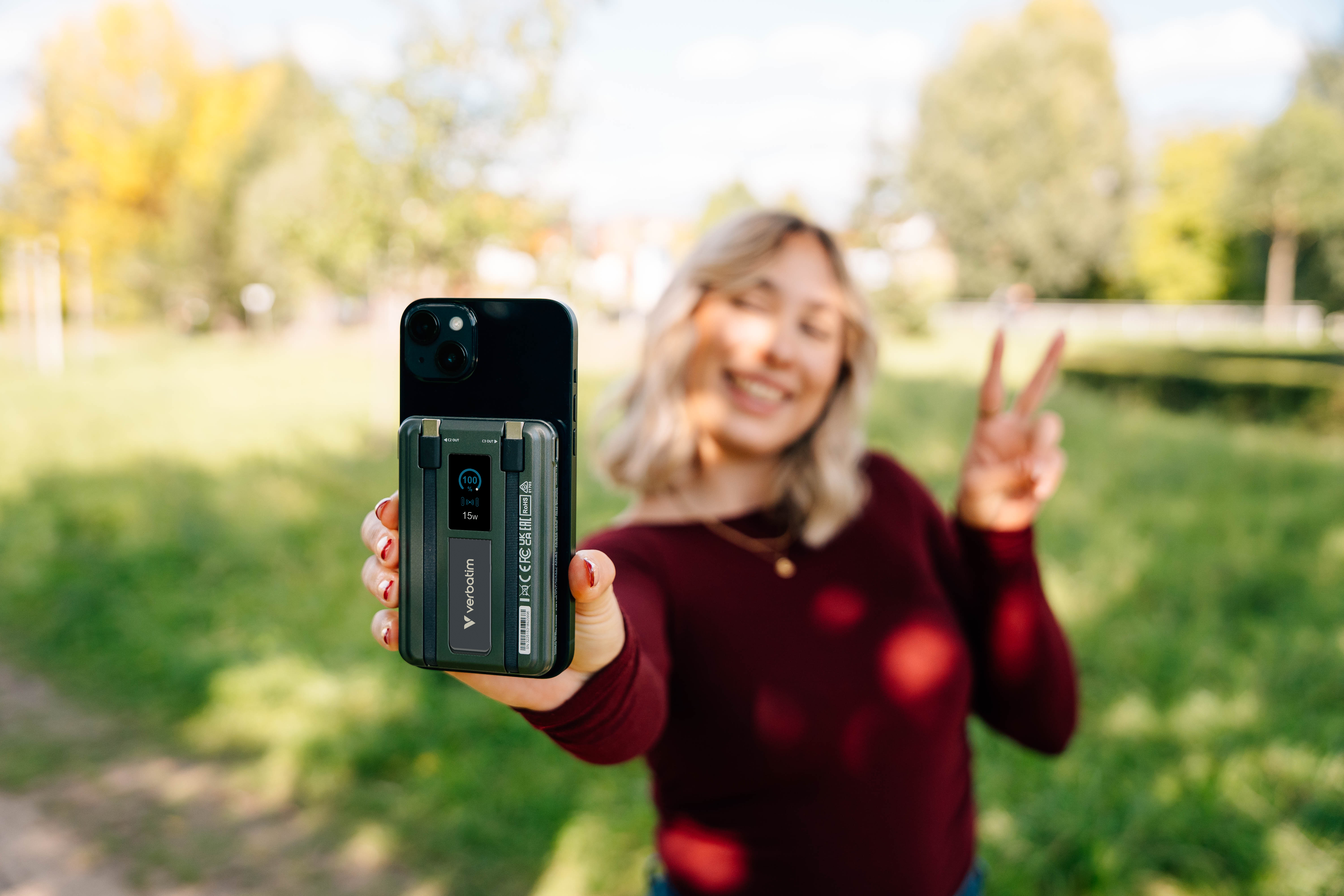 Verbatim Charge´n´Go Power Bank 2C & Display 10000mAh grey