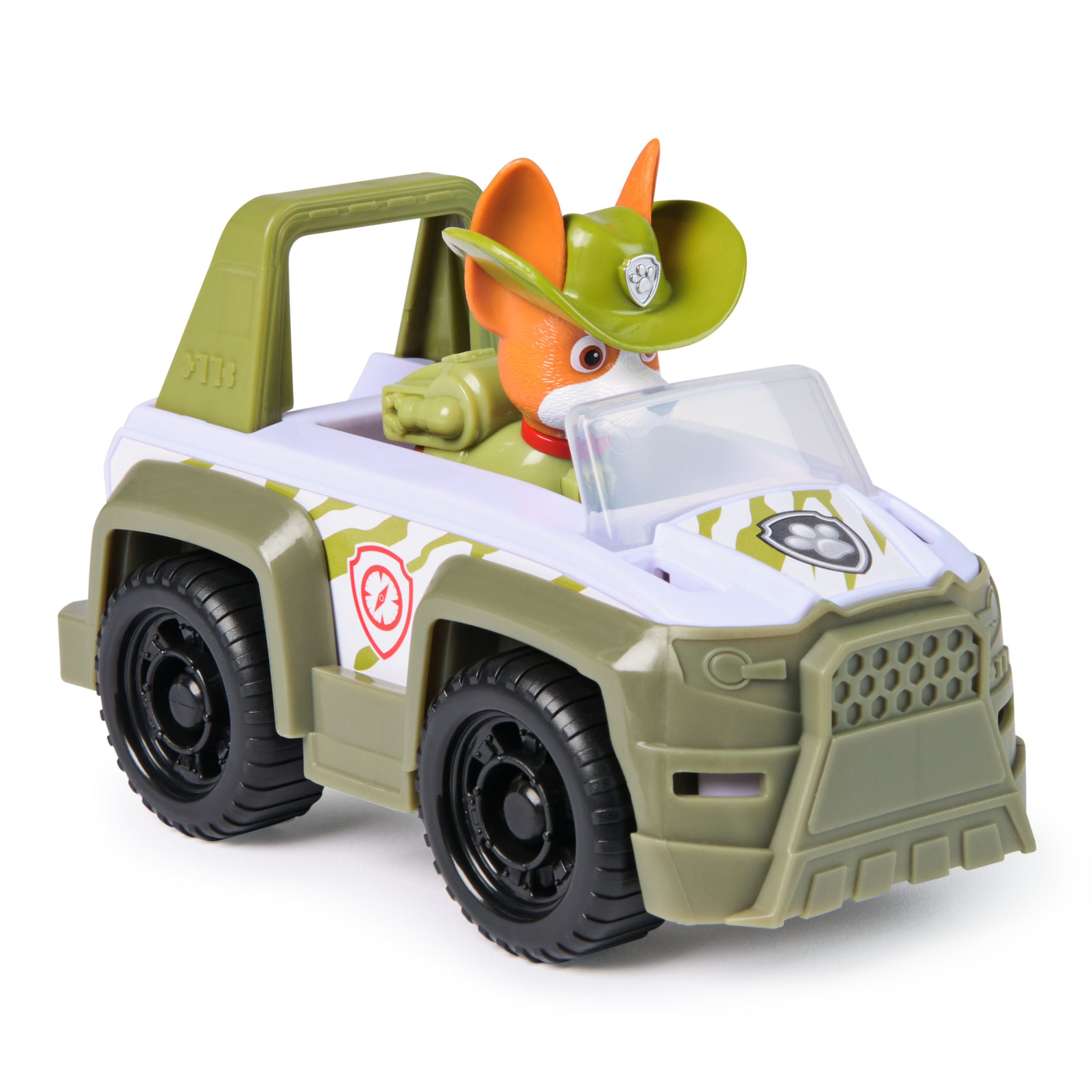 Paw Patrol - Dschungel Jeep mit Tracker Spielfigur, Spielfahrzeug