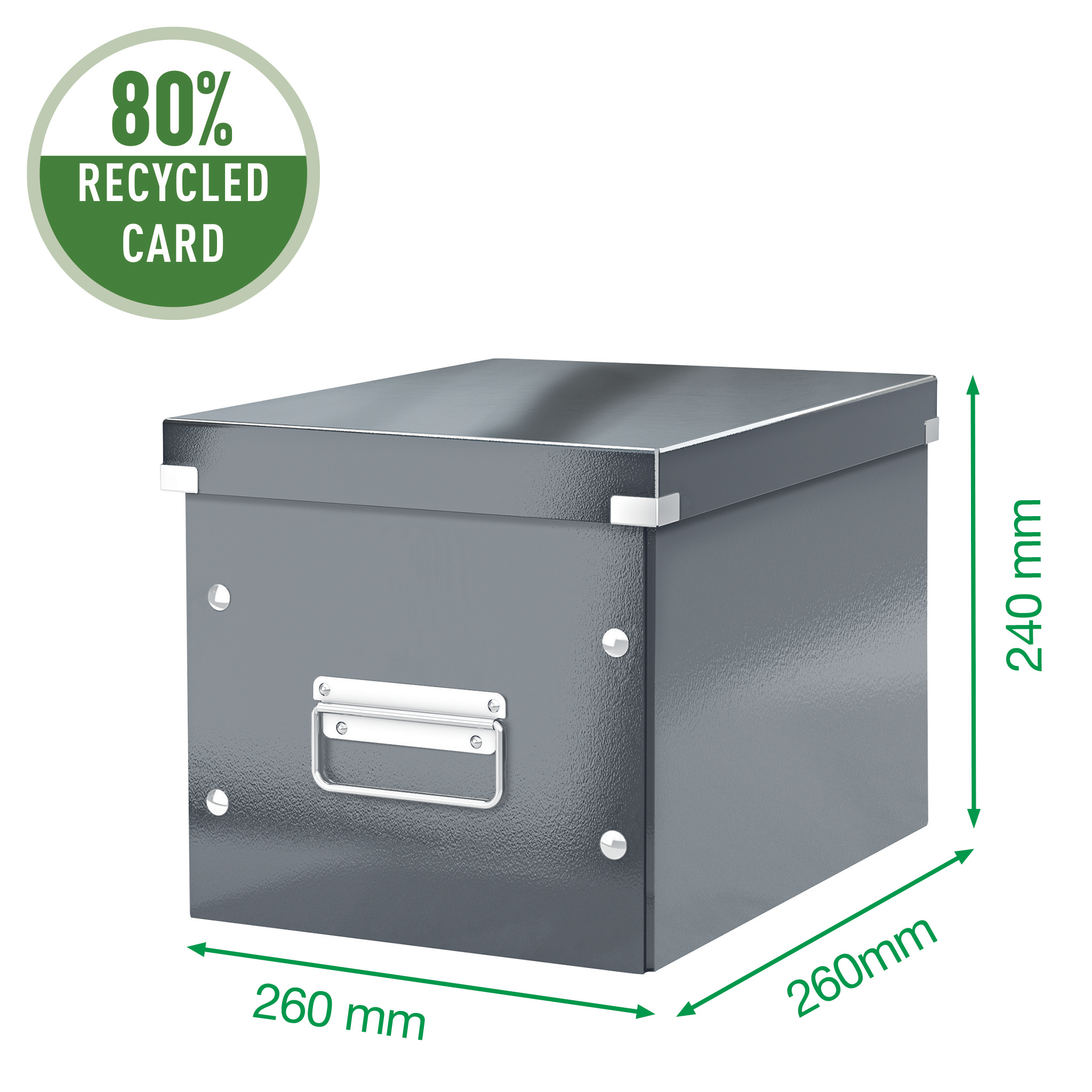 LEITZ Click & Store Aufbewahrungsbox 10,0 l eisblau 26,0 x 26,0 x 24,0 cm, 1 St.