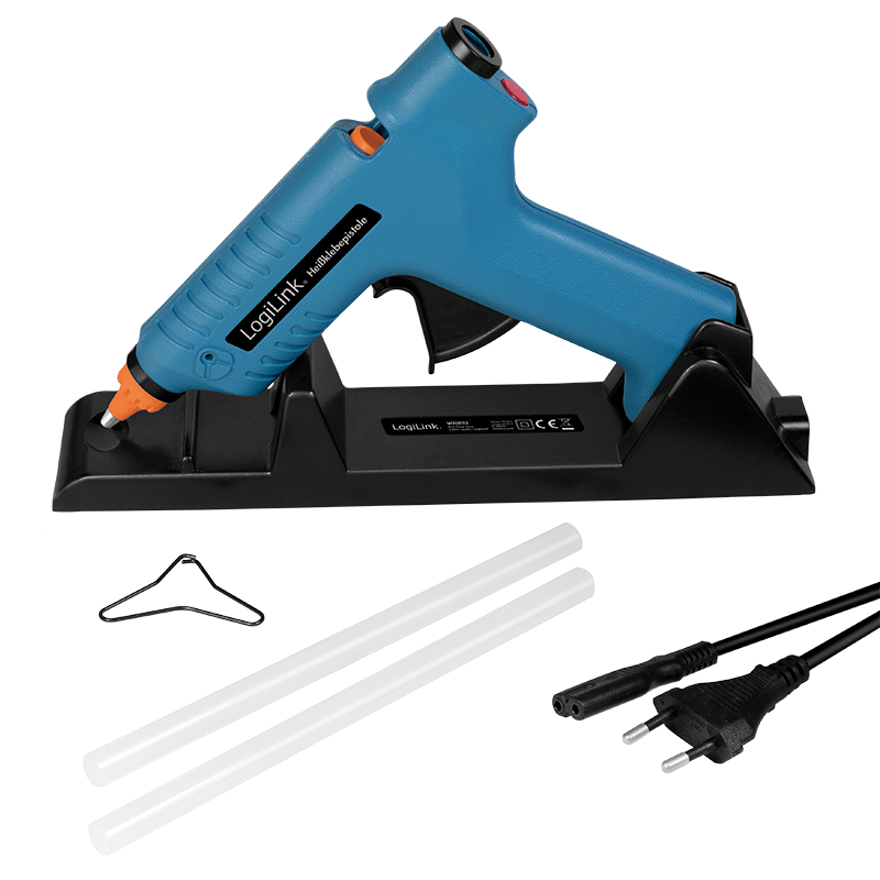 Logilink Heißklebepistole, 80W, kabellos,m. Aufsteller,blau