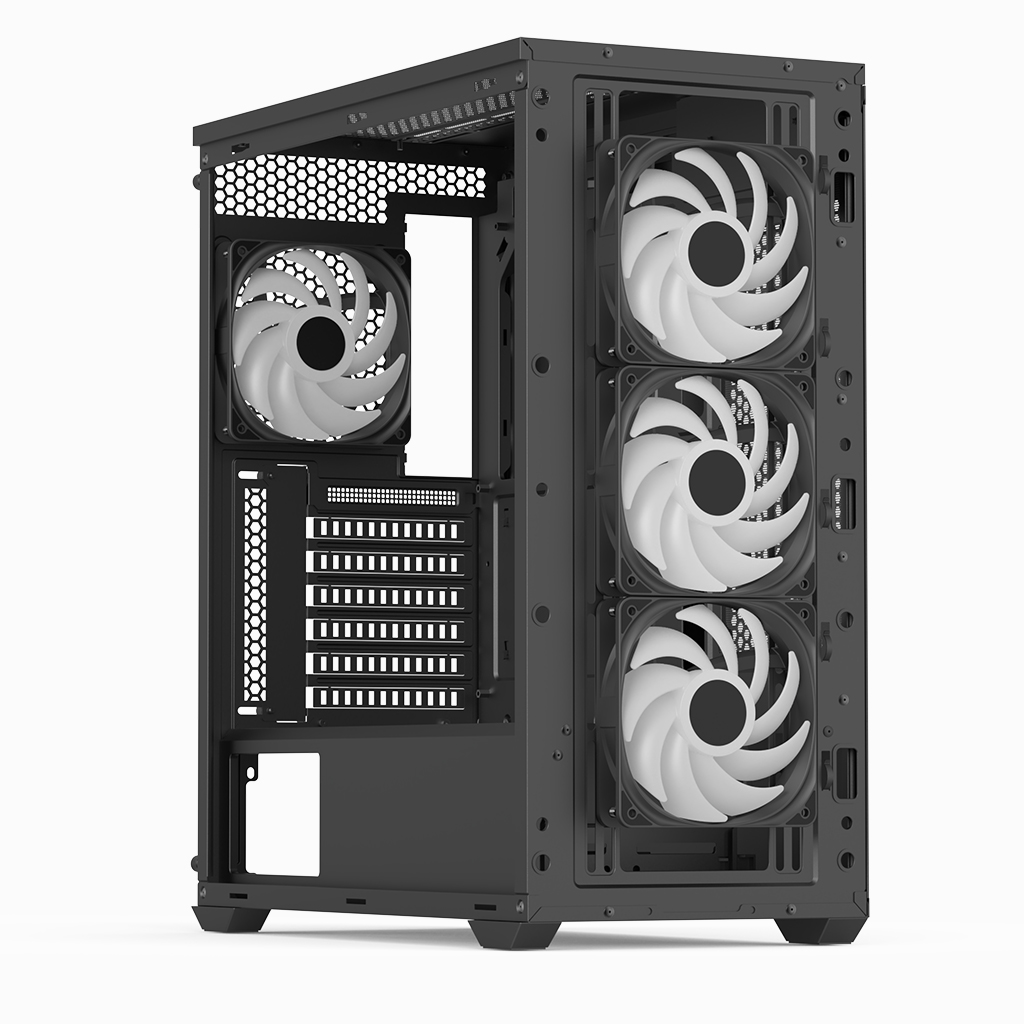 AeroCool Geh Midi D501A-G-WT-V2 (W/Wood/ATX)