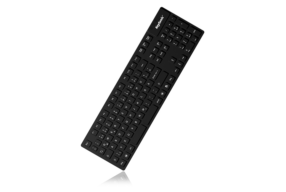 KeySonic Industrie-TAS, 105 Tasten, USB, BK, KSK-8030 IN(US)