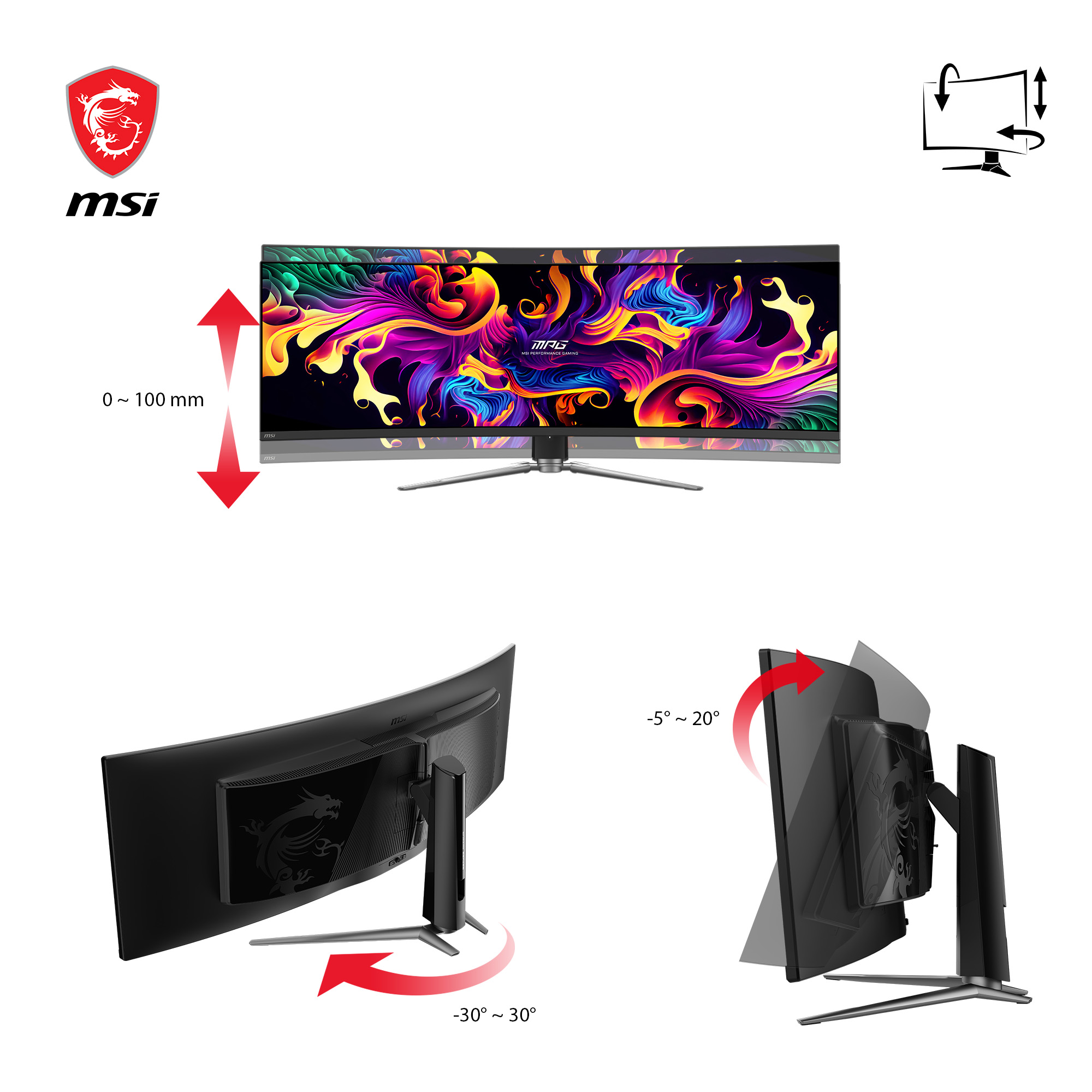 MPG 491CQPDE QD-OLED, Gaming-Monitor
