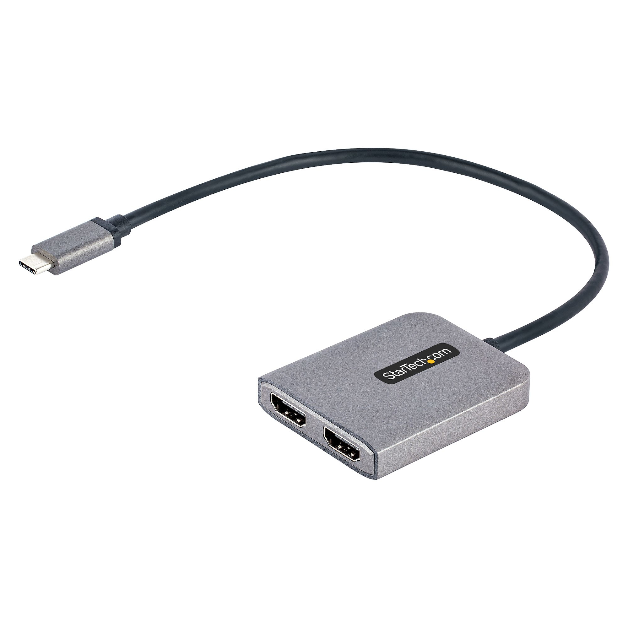 STARTECH.COM USB-C to Dual HDMI MST HUB - Dual HDMI 4K 60Hz - USB Type C Multi Monitor Adapter w/ 1ft 30cm cable