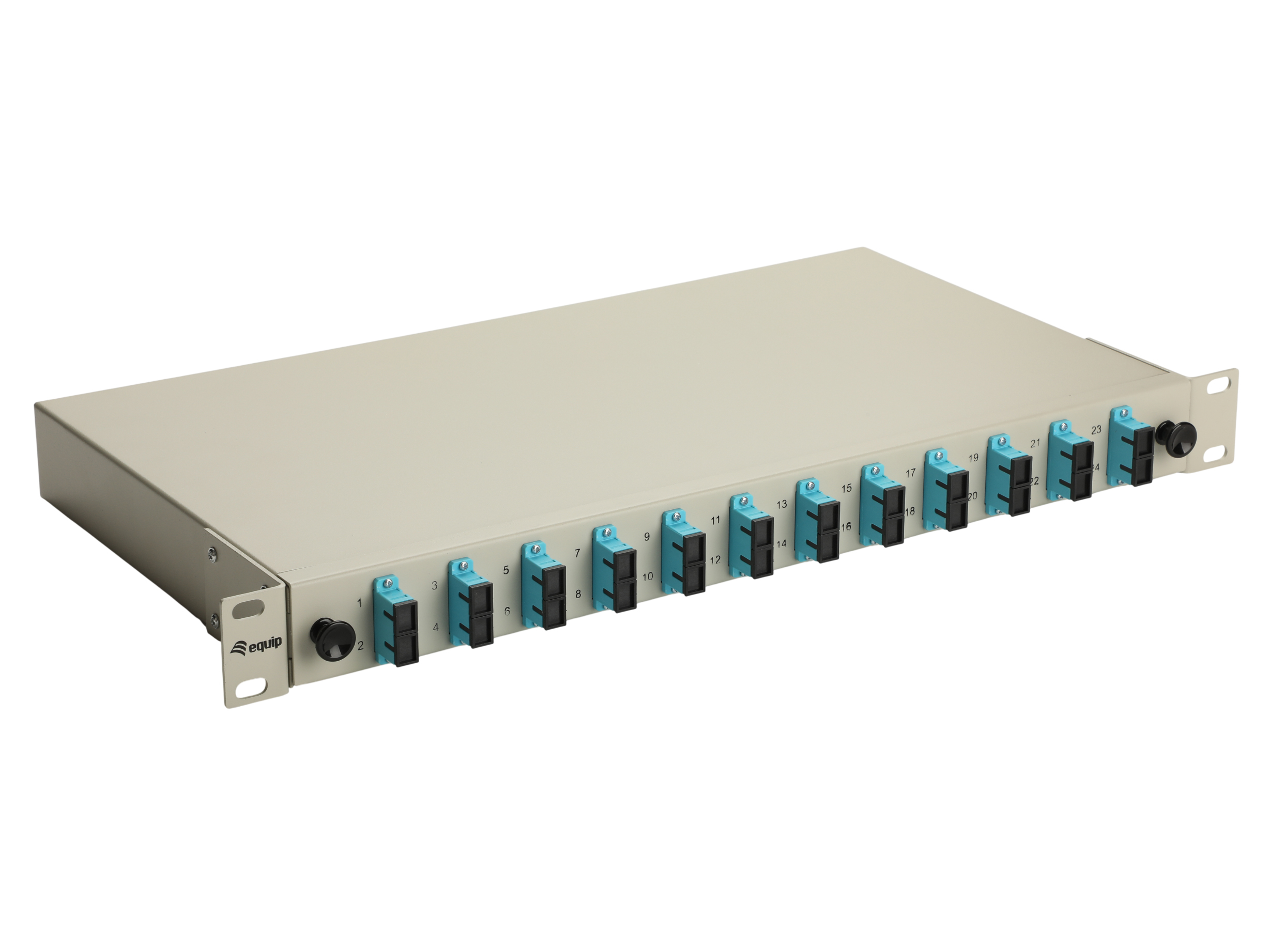 Equip LWL-Spleißkasten 12-Port SC-Duplex OM3 1U komplett gr