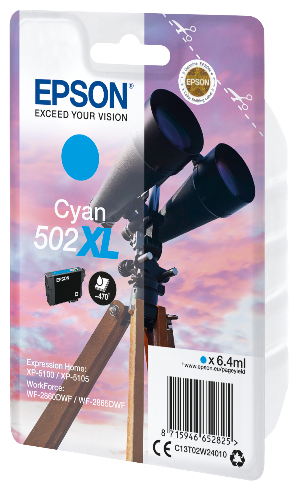EPSON 502XL/T02W24 (Fernglas) cyan Druckerpatrone
