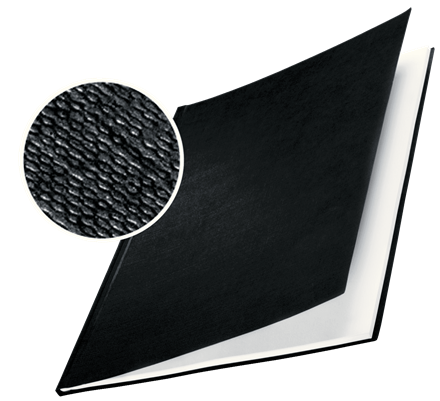 LEITZ Buchbindemappen schwarz Hardcover für 36 - 70 Blatt DIN A4, 10 St.