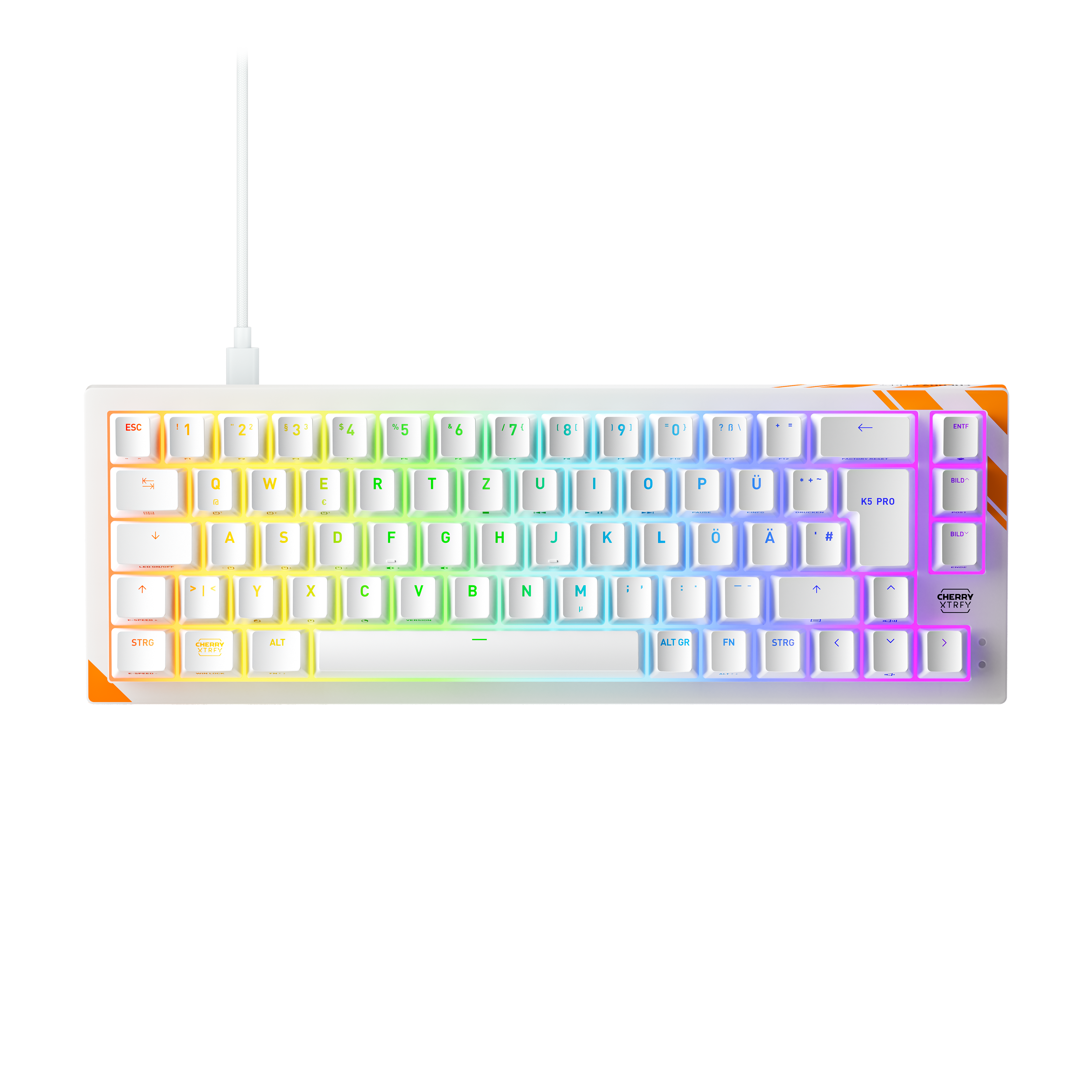 K5 PRO TMR MAGNETIC SWITCH GAMING KEYBOARD GERMAN LAYOUT WH