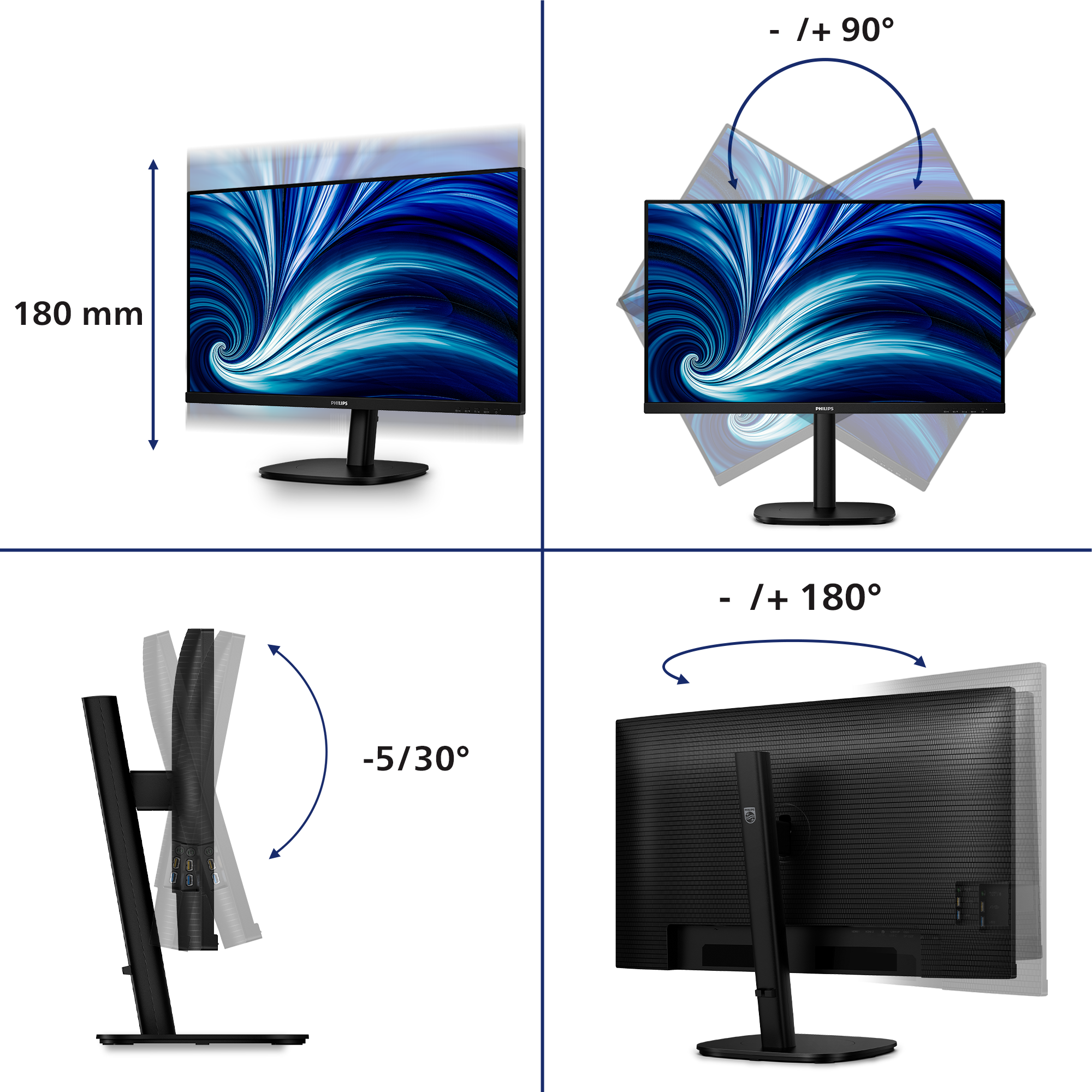 Philips 80,0cm (31,5) 32B2N3500 16:09 2xHDMI+DP+USB black
