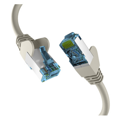 EFB Netzwerkkabel CAT6a S/FTP PIMF mit CAT7 Rohkabel 10 Gigabit Ethernet Kupfer 15m grau