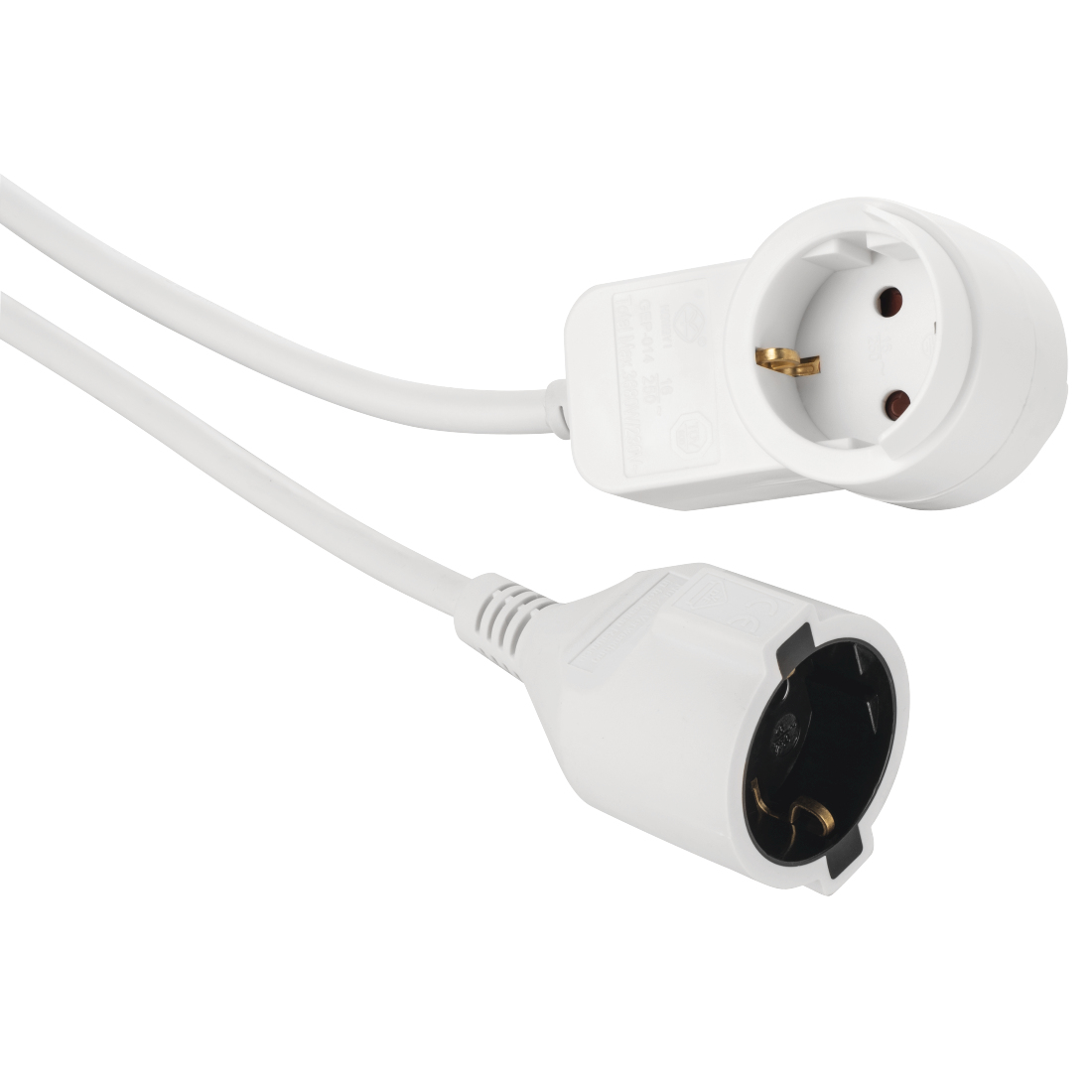 hama Powerplug Verlängerungskabel weiß