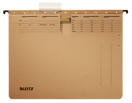 LEITZ Hängehefter ALPHA® 1994 Karton naturbraun DIN A4 1x Amtsheftung, 25 St.