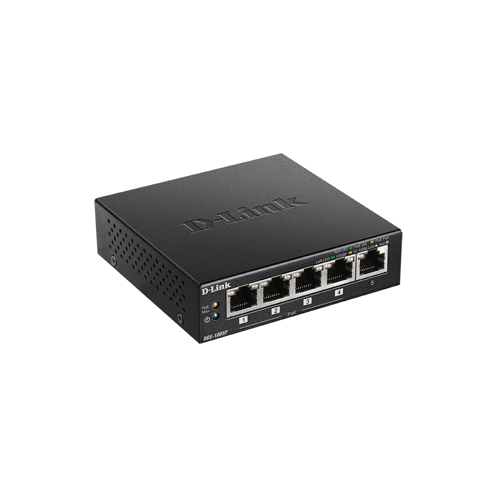 5-PORT DESKTOP POE+ SWITCH GIGABIT