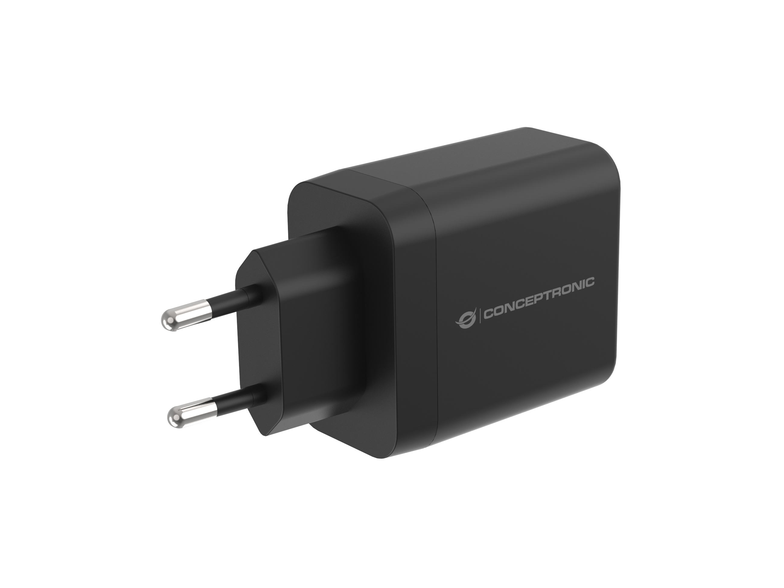 CONCEPTRONIC Ladegerät 2Port GaN USB-C/-A 45WPD3.0/PPS sw