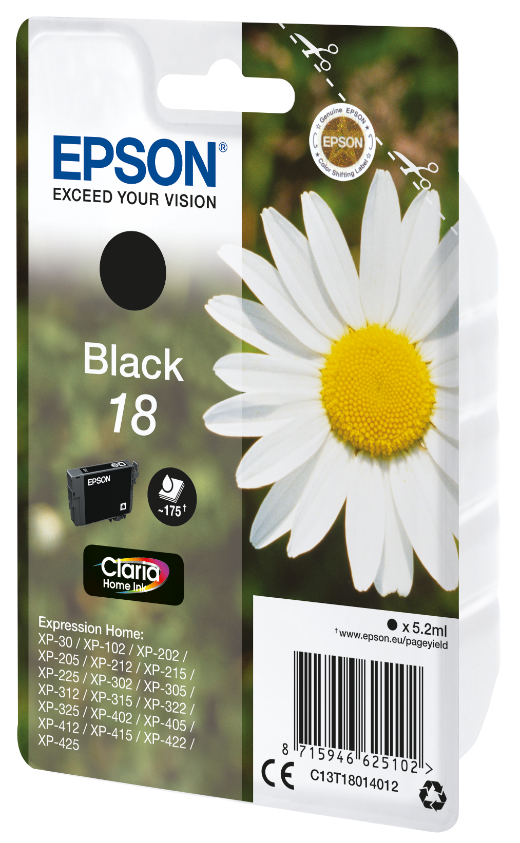 EPSON 18 / T1801 (Gänseblümchen) schwarz Druckerpatrone