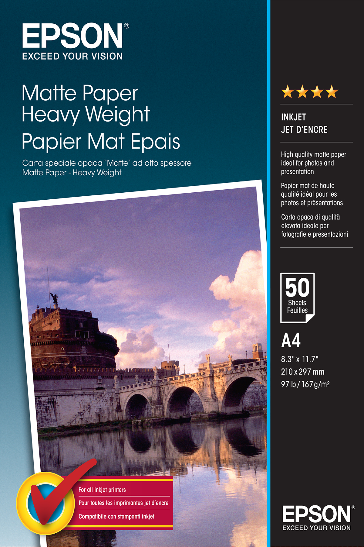Epson Fotopapier A4 matt 167 g/m² 50 Blatt