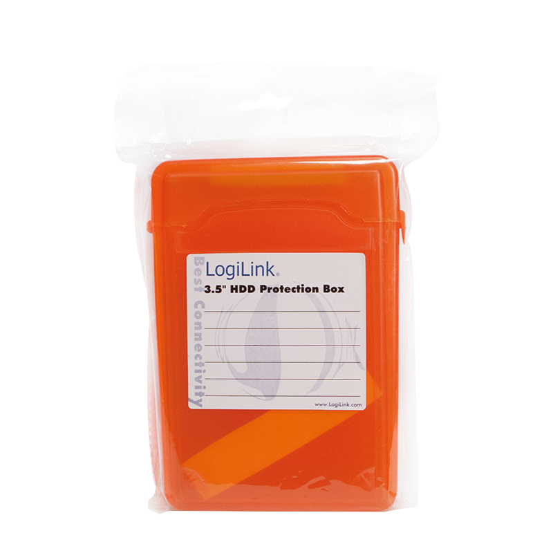 Logilink Festplatten Schutz-Box für 3,5 HDD´s, orange