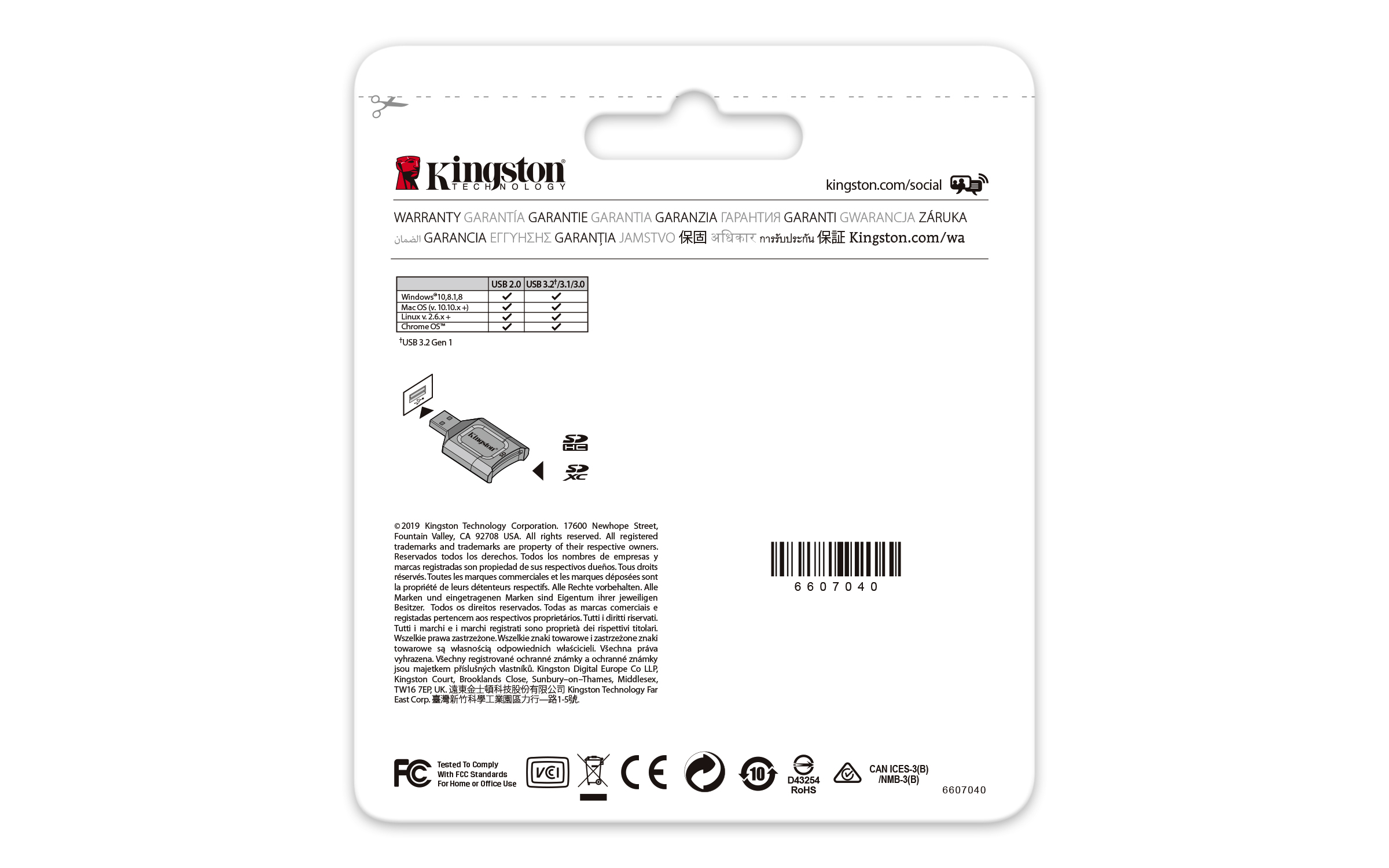 MobileLite Plus SD, Kartenleser