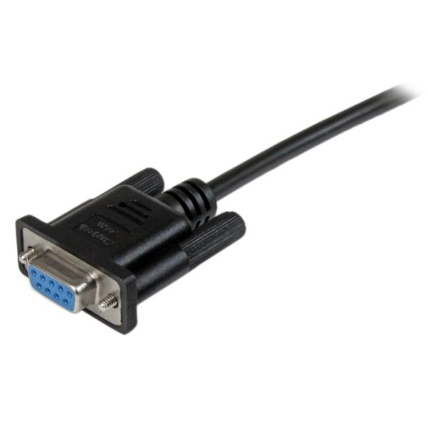 1M BLACK DB9 NULL MODEM CABLE SERIAL NULL MODEM CABLE BLACK