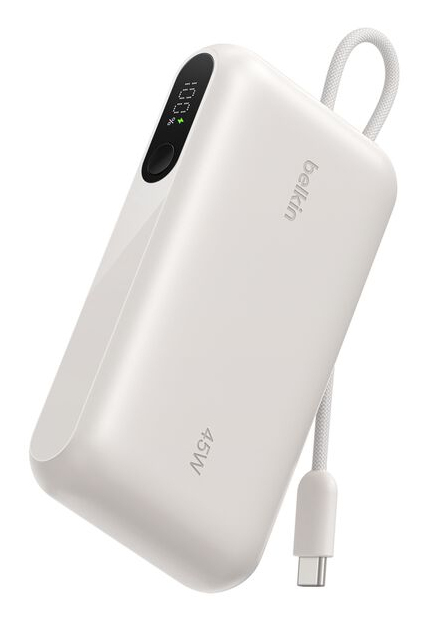 BOOSTCHARGE PWRBANK W/ DISPLAY SAND / 10000MAH W/ USB-C CABLE