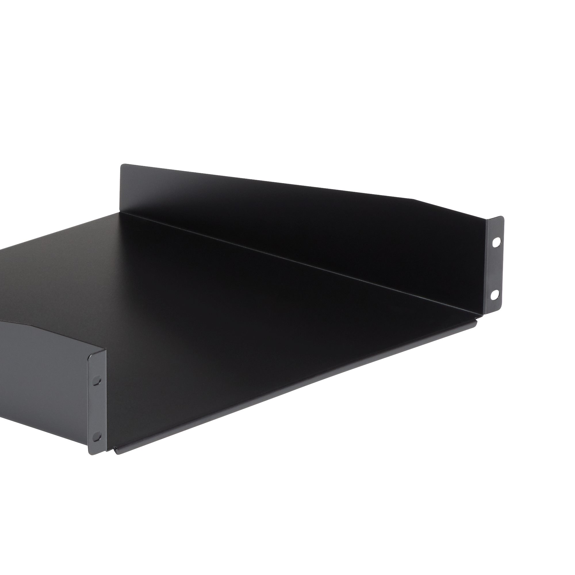 STARTECH.COM 2HE 19 Zoll Fachboden für Serverschrank bis 20 Kg belastbar aus Stahlblech - Schwarz