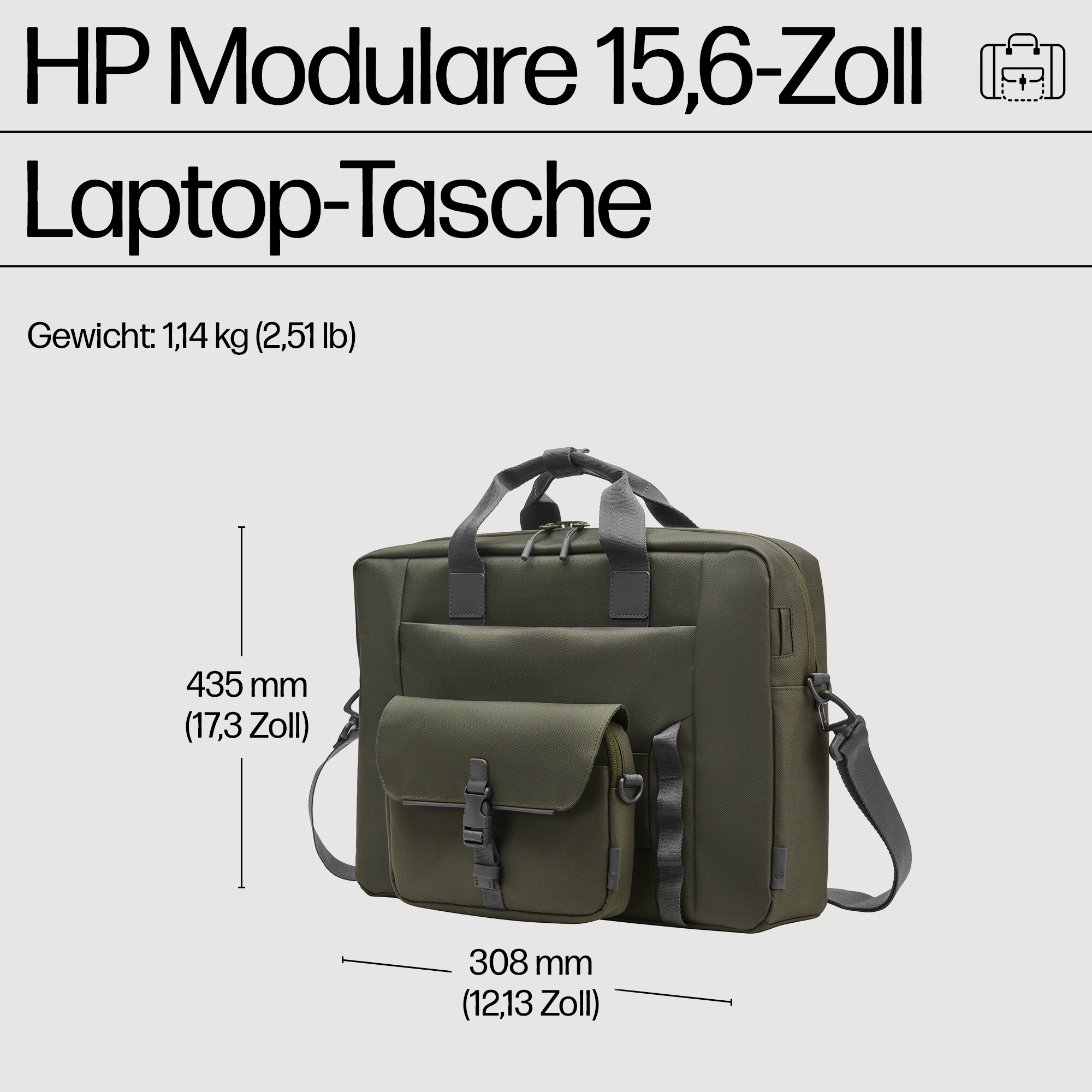 HP 39,6cm 15,6Zoll Modular Laptop Bag