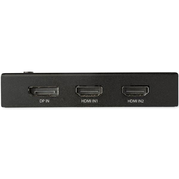 STARTECH.COM HDMI-Video-Switch - 3 x HDMI und 1x DisplayPort - 4K - HDMI Splitter 4 in 1 out automatisch mit Fernbedienung