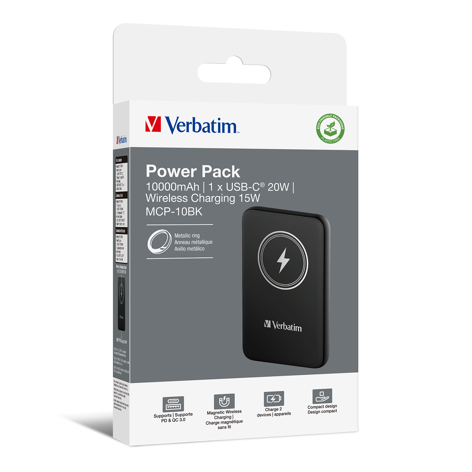 Wireless Powerbank Charge ''n'' Go 10.000mAh