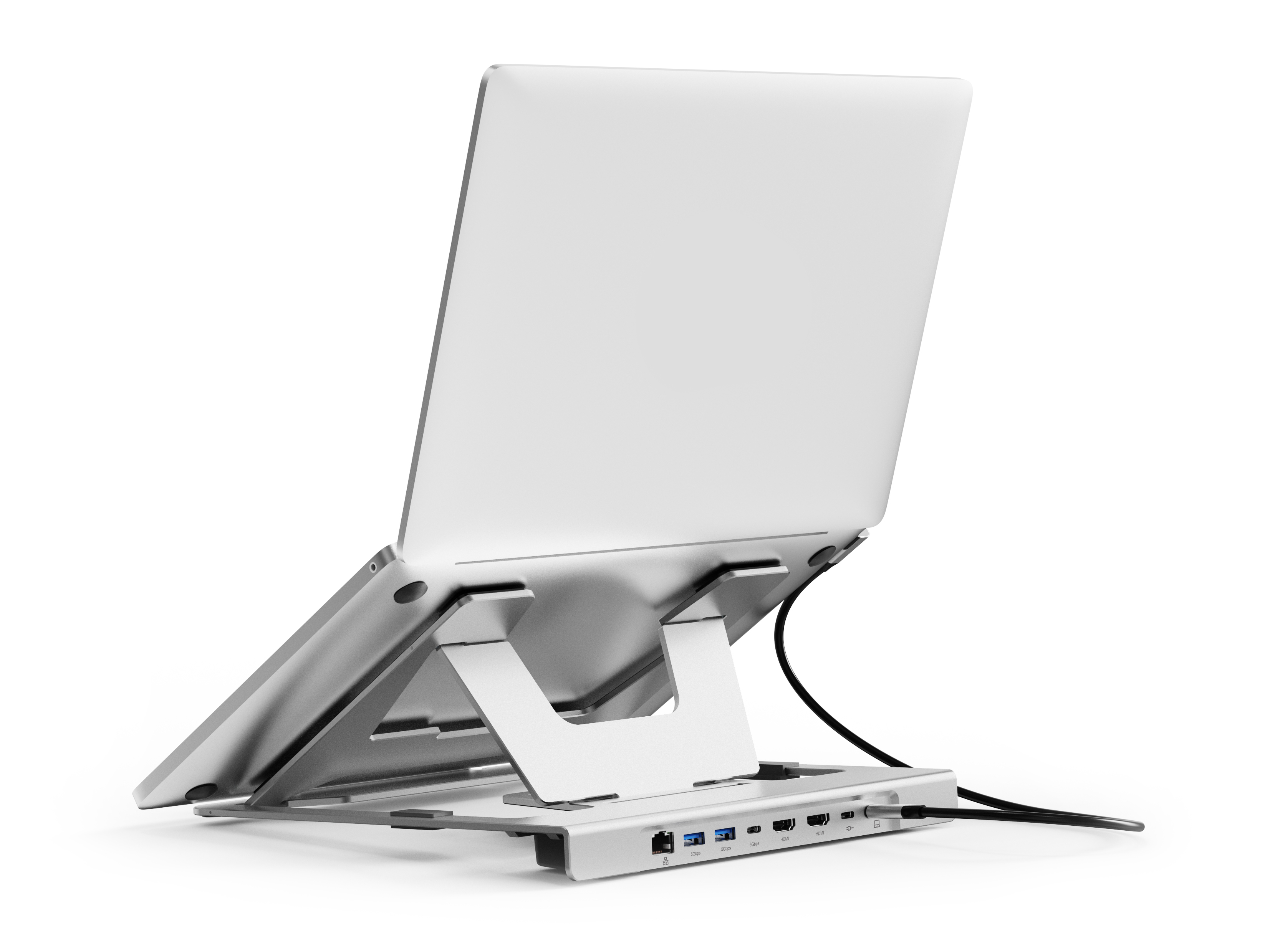 CONCEPTRONIC Notebook Halterung + 7-in-1 Docking silber