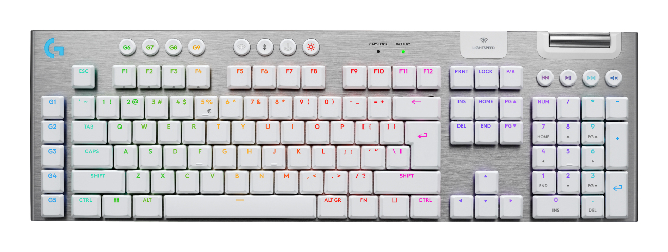 LOGITECH G915 X LIGHTSPEED Wireless Gaming Keyboard White (US)