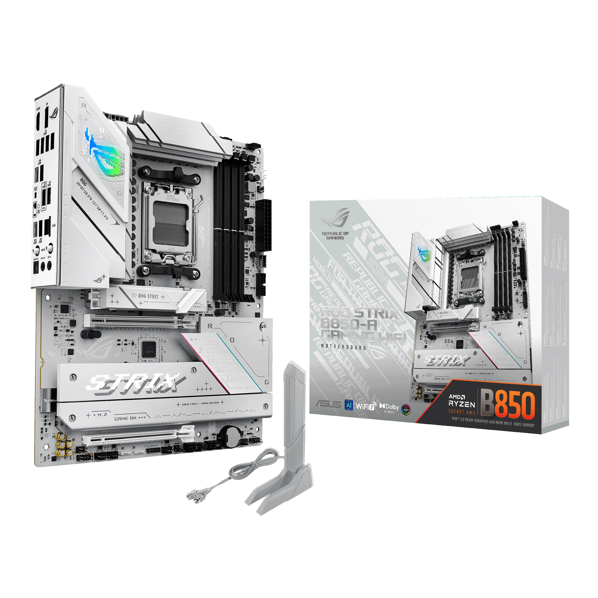 ASUS ROG STRIX B850-A GAMING WIFI AM5 DDR5 ATX MB 1xHDMI 1xDP 4xM.2 2xSATA