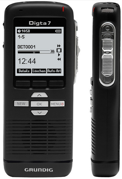 GRUNDIG Digta 7 mit DigtaSoft One digitales Diktiergerät 2 GB