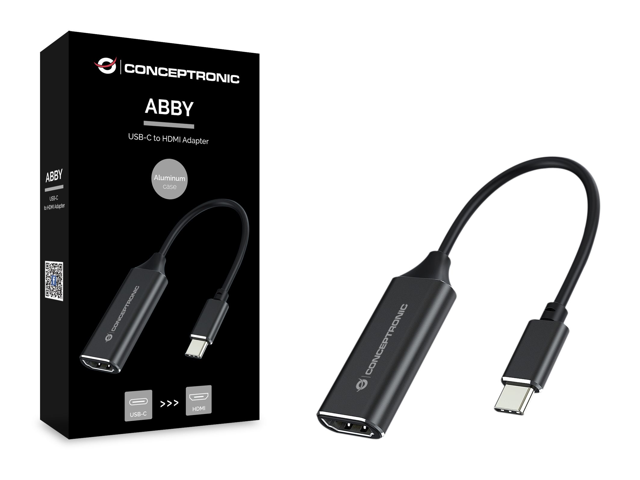 CONCEPTRONIC Adapter USB-C3.2->HDMI1.4 4K/30Hz 0.15m sw