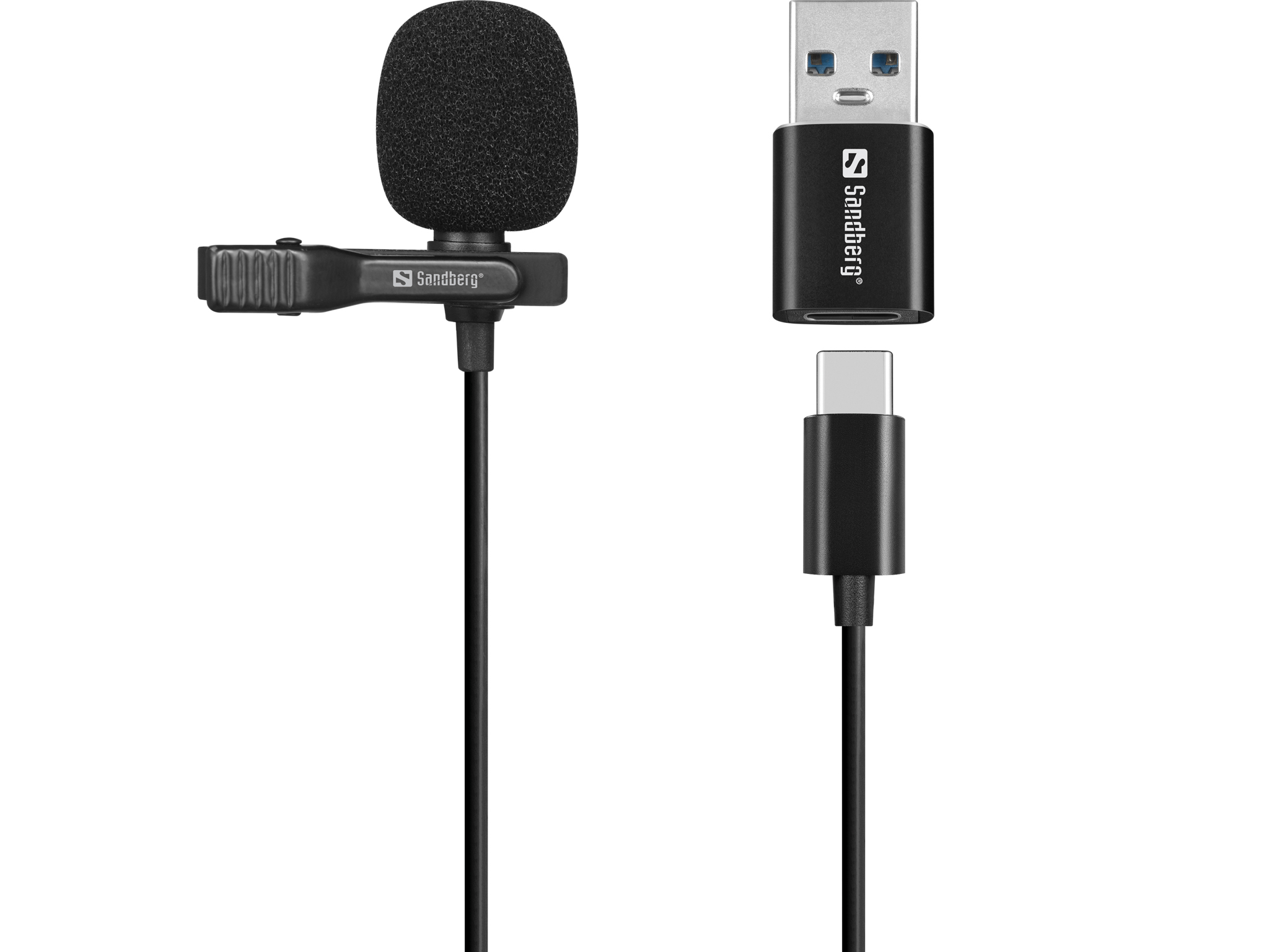 SANDBERG Streamer USB Clip Microphone
