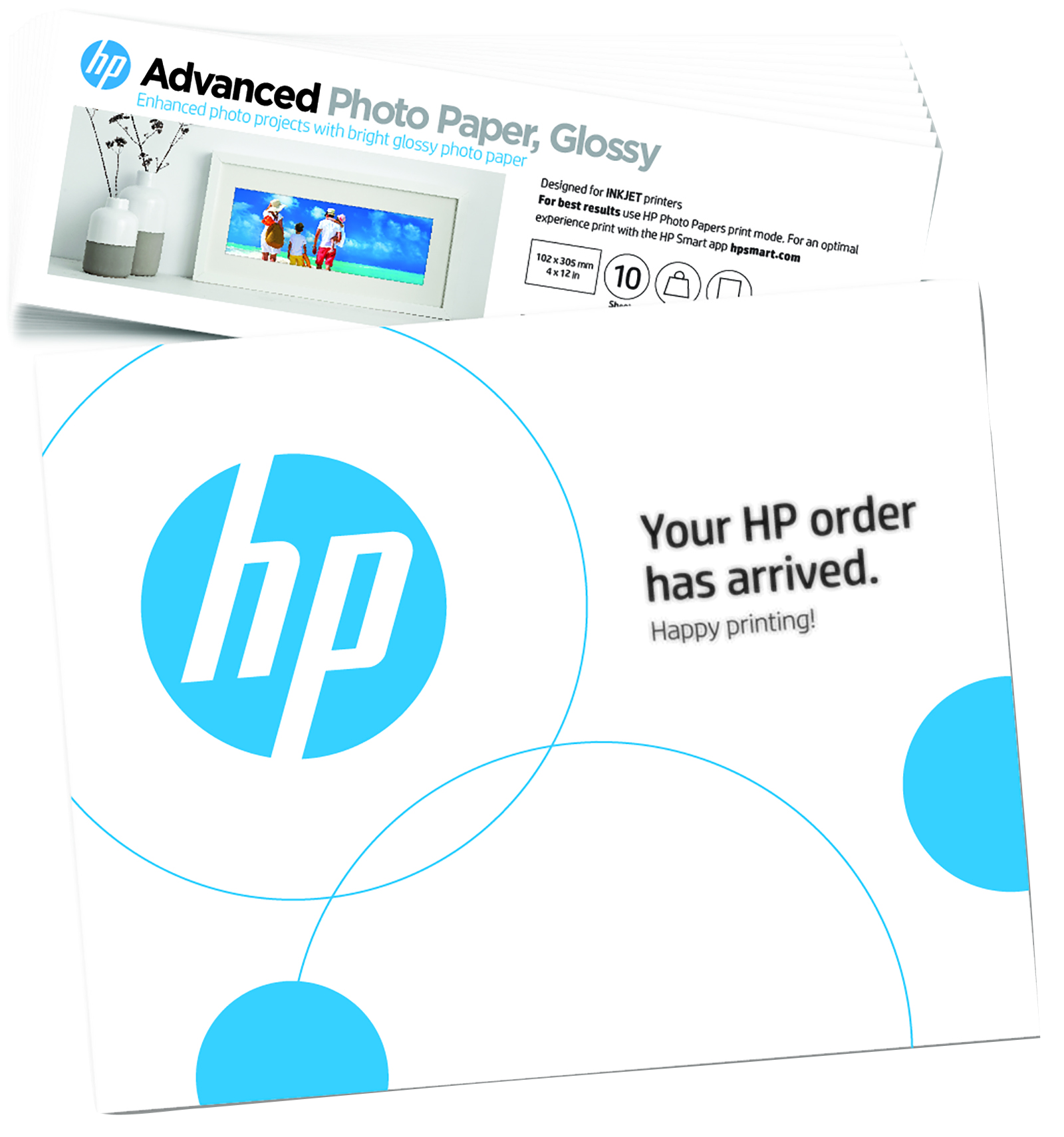 HP Advanced Photo Paper Gloss 4x12 in 10 x 30.5 cm - 10 sheets