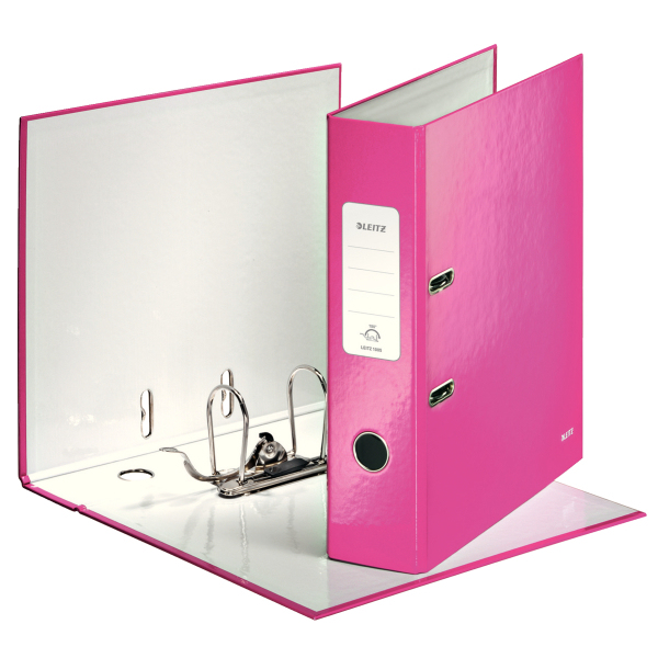 LEITZ Ordner pink Karton 8,0 cm DIN A4, 1 St.
