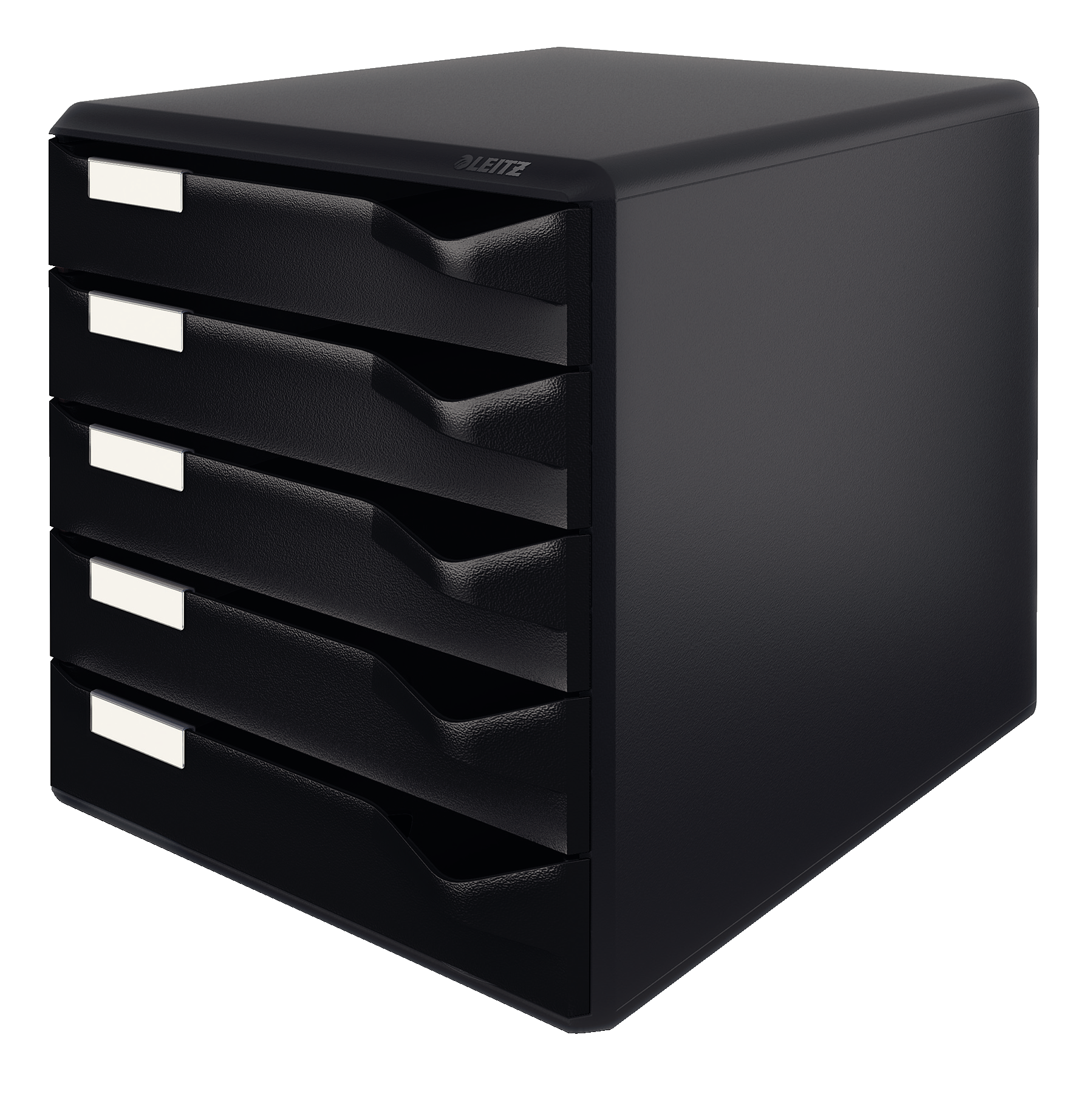 LEITZ Schubladenbox Post-Set schwarz 52930095, DIN A4 mit 5 Schubladen, 1 St.