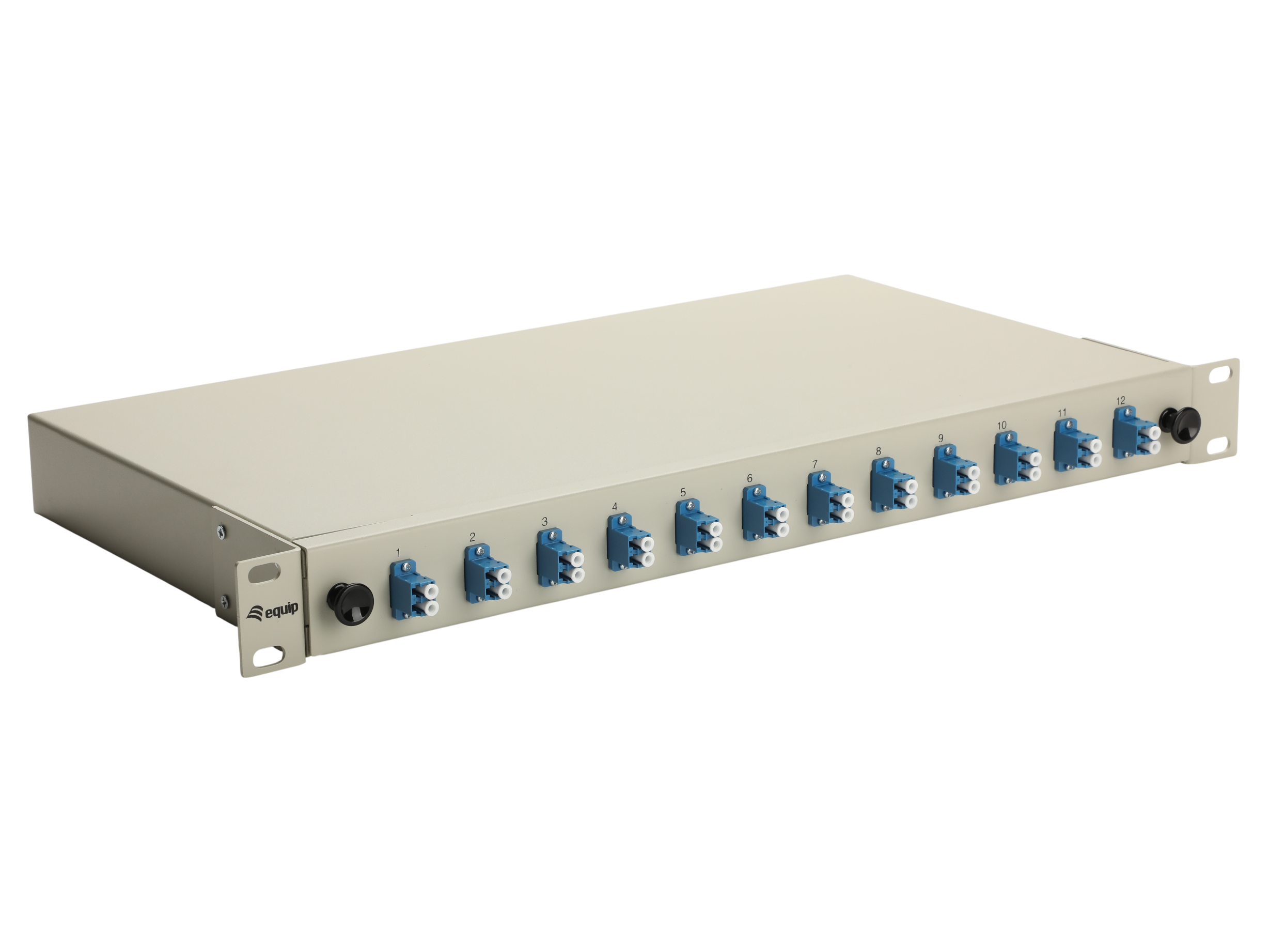 Equip LWL-Spleißkasten 12-Port LC-Duplex OS2 1U komplett gr