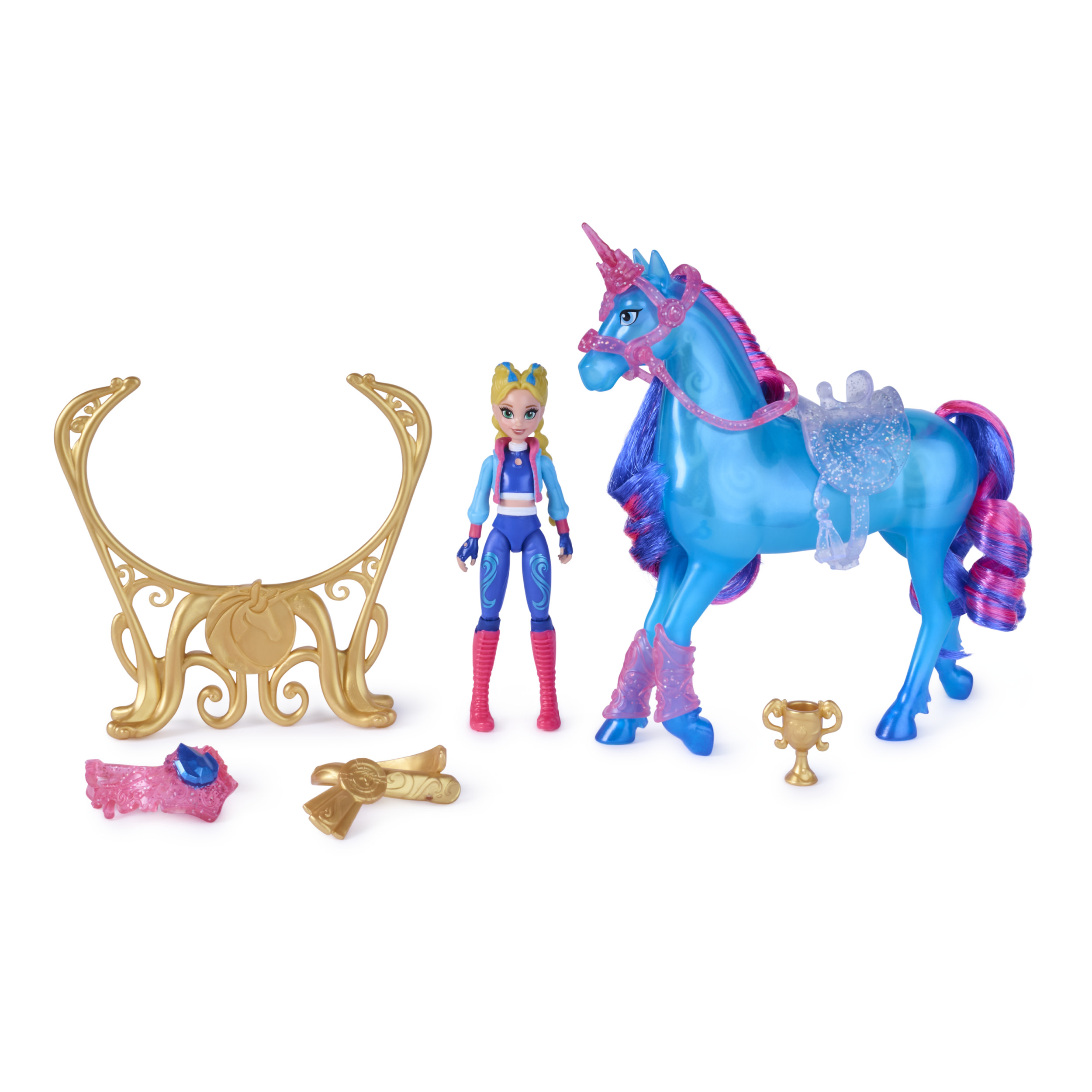 Unicorn Academy - Train and Glow River mit Isabel Set, Spielfigur