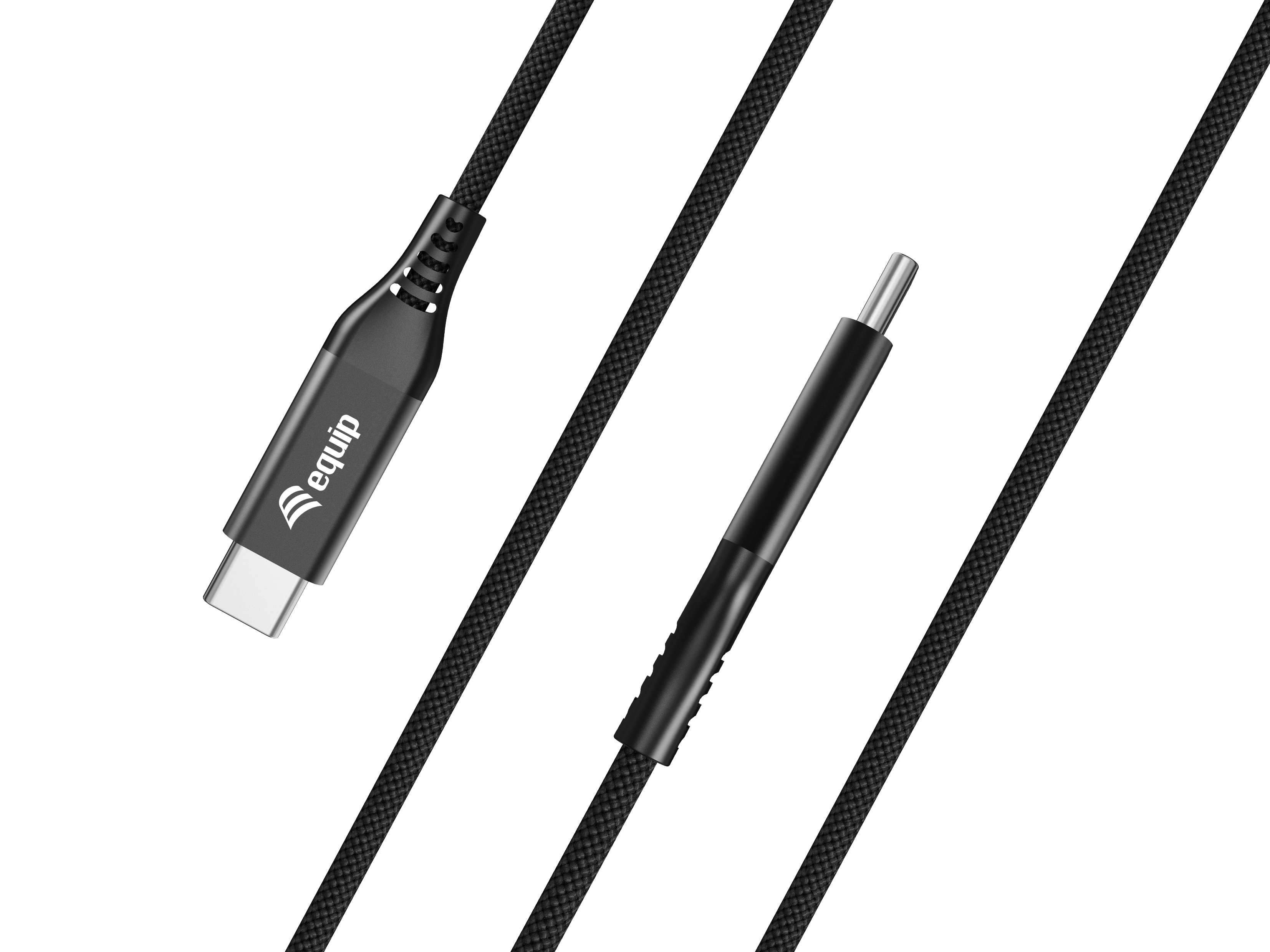 Equip Kabel USB-C4.0->C Slim PD240W St/St 1.20m schwarz