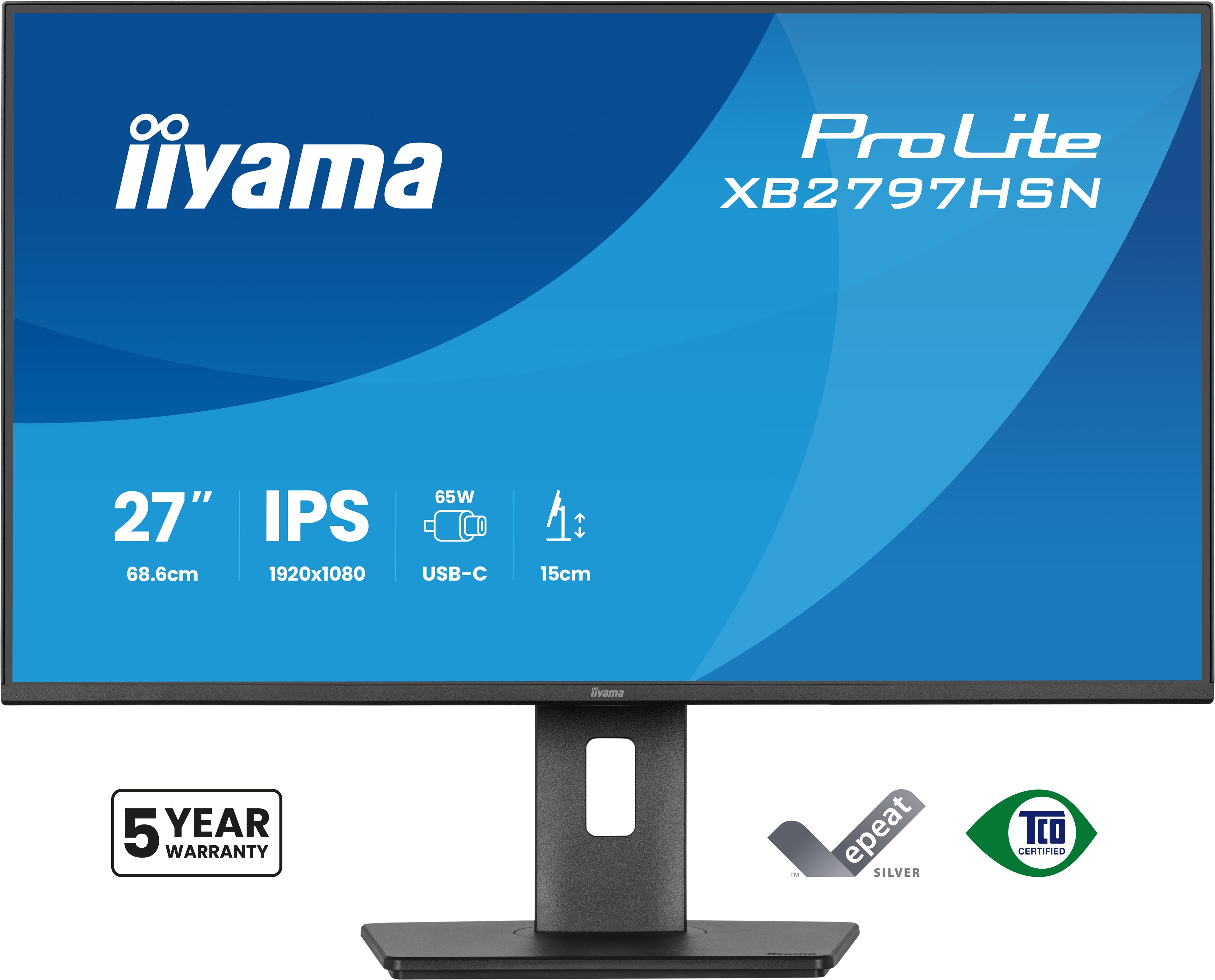 IIYAMA 68.6cm (27) XB2797HSN-B1 16:9 HDMI+DP+2xUSB-C IPS