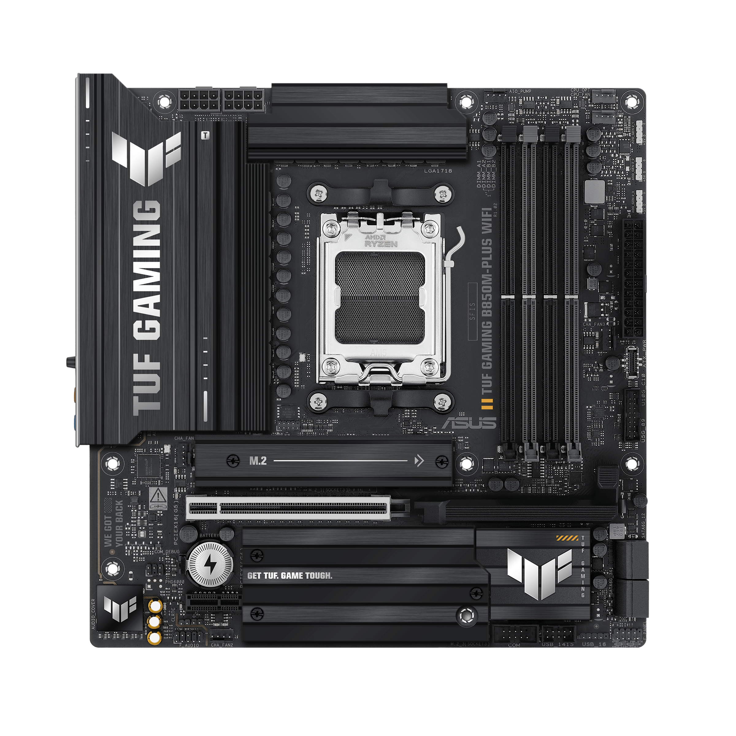 ASUS TUF GAMING B850M-PLUS WIFI AM5 DDR5 micro ATX MB 1xHDMI 1xDP 3xM.2 4xSATA