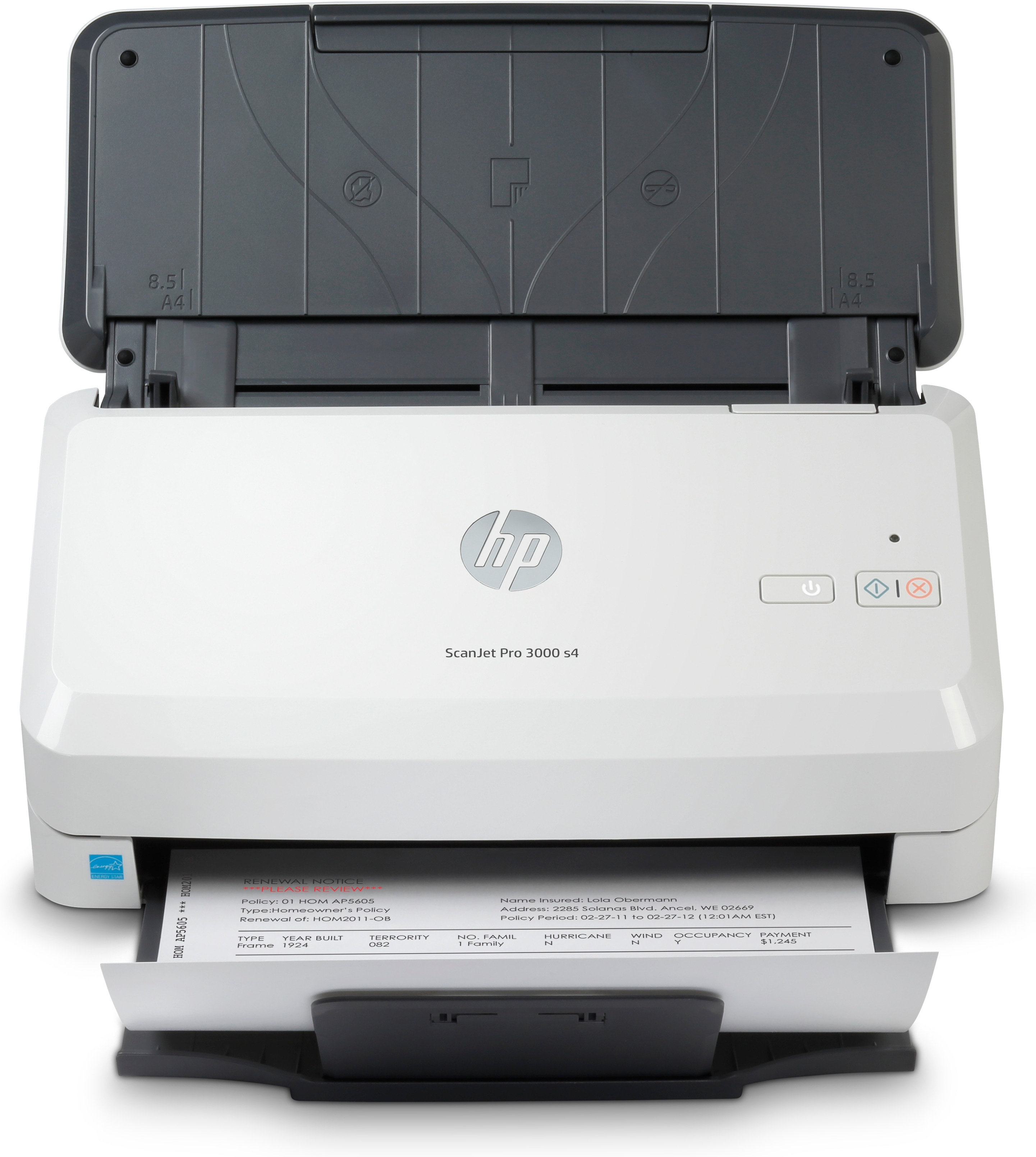 HP Scanjet Pro 3000 s4 Sheet-feed Document scanner CMOS CIS Duplex 216x3100mm 600dpix600dpi 40ppm mono ADF 50sheets 4000scans