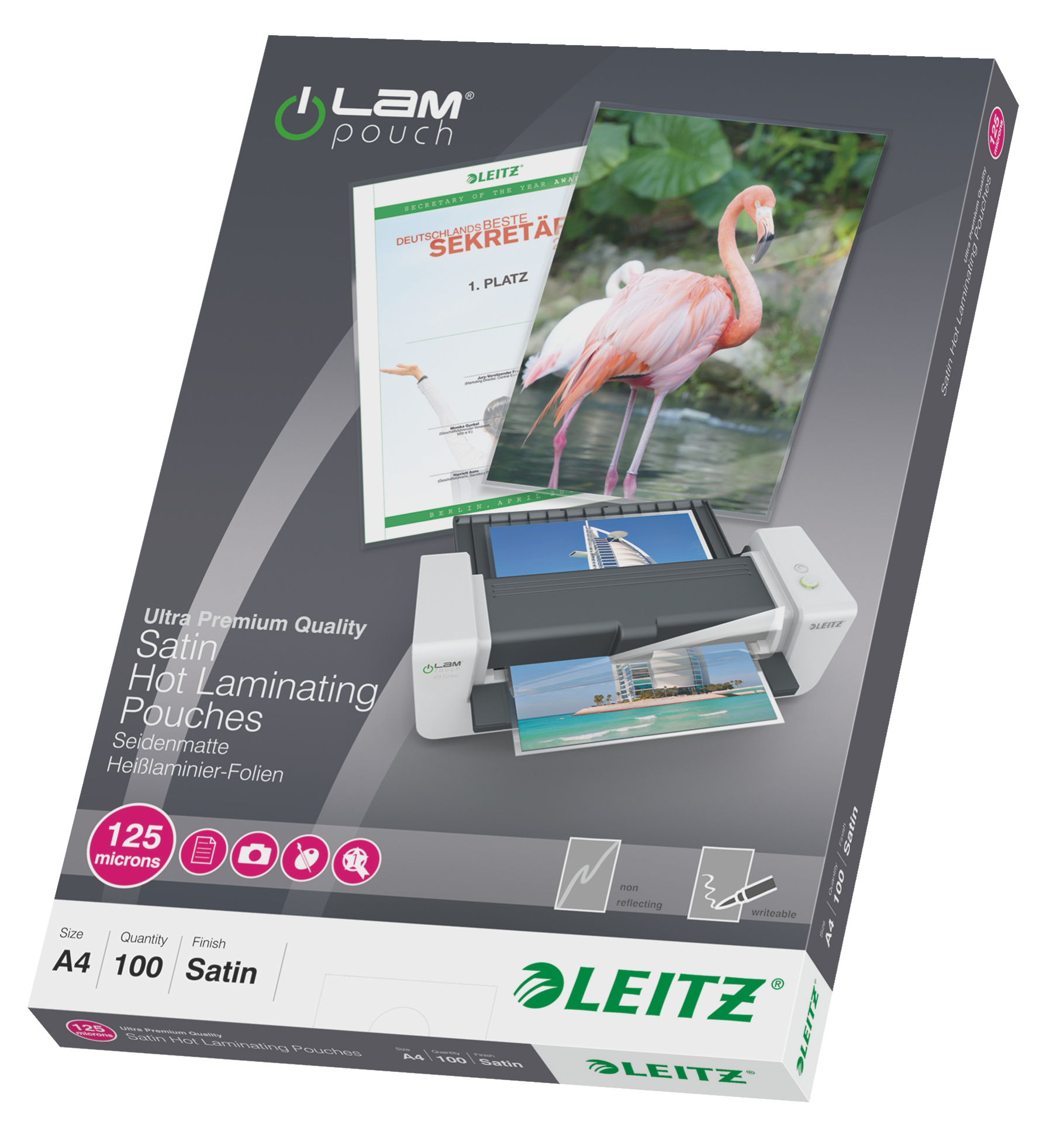 LEITZ Laminierfolien matt für A4 125 micron, 100 St.