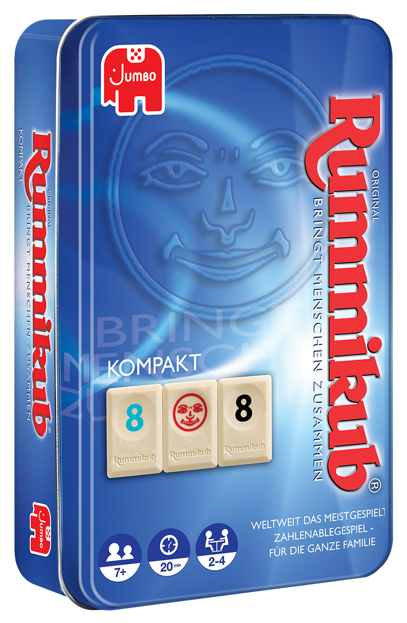 Jumbo Rummikub in Metalldose Geschicklichkeitsspiel, 1 St.