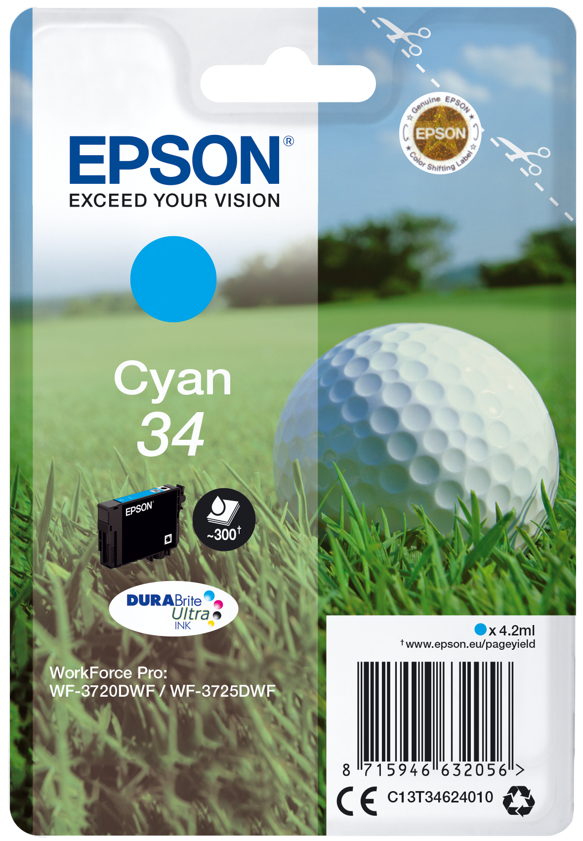 EPSON 34 / T3462 (Golfball) cyan Druckerpatrone