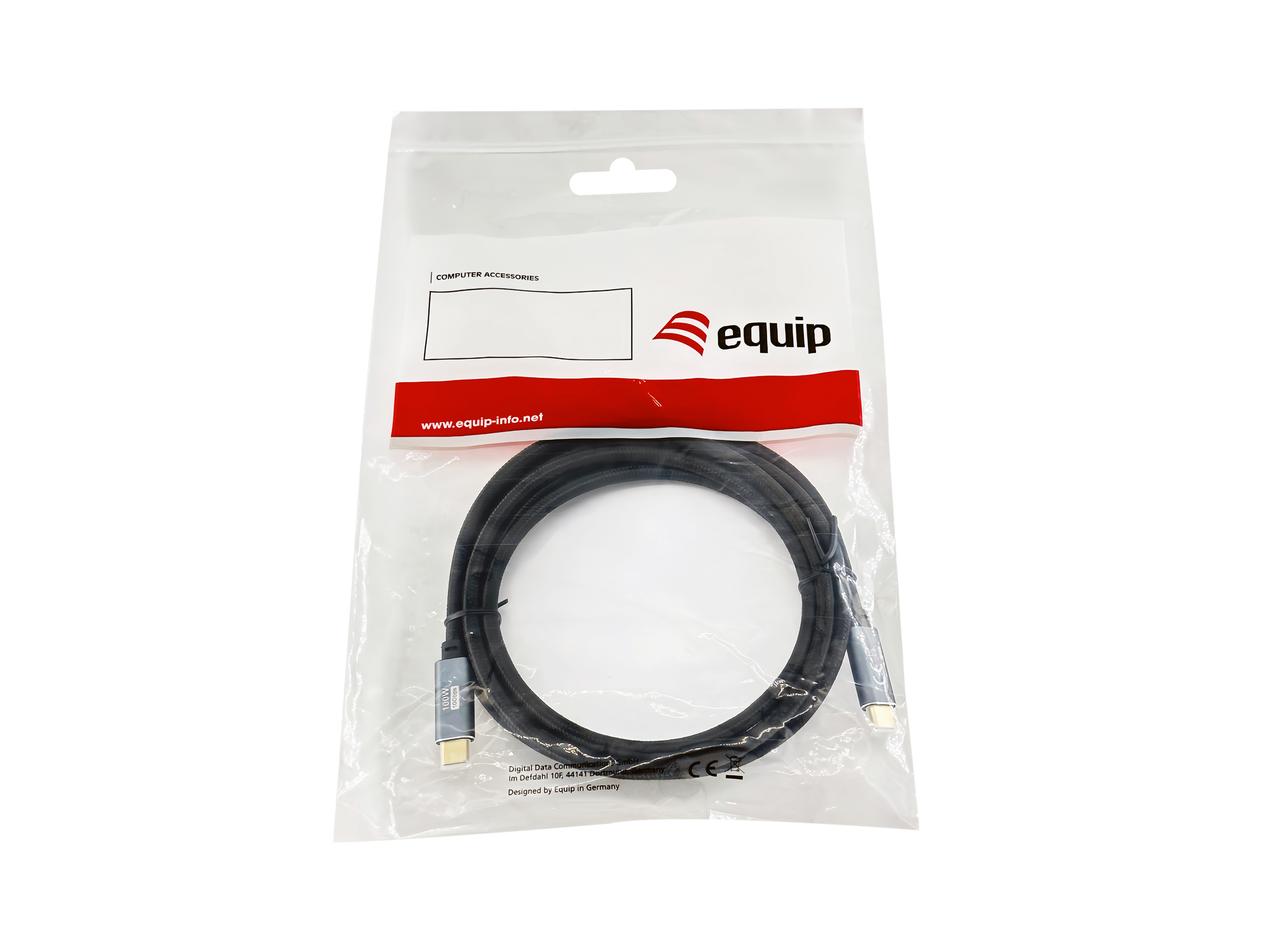 Equip Kabel USB-C3.2->C Gen2 4K PD100W St/St 2.00m schwarz