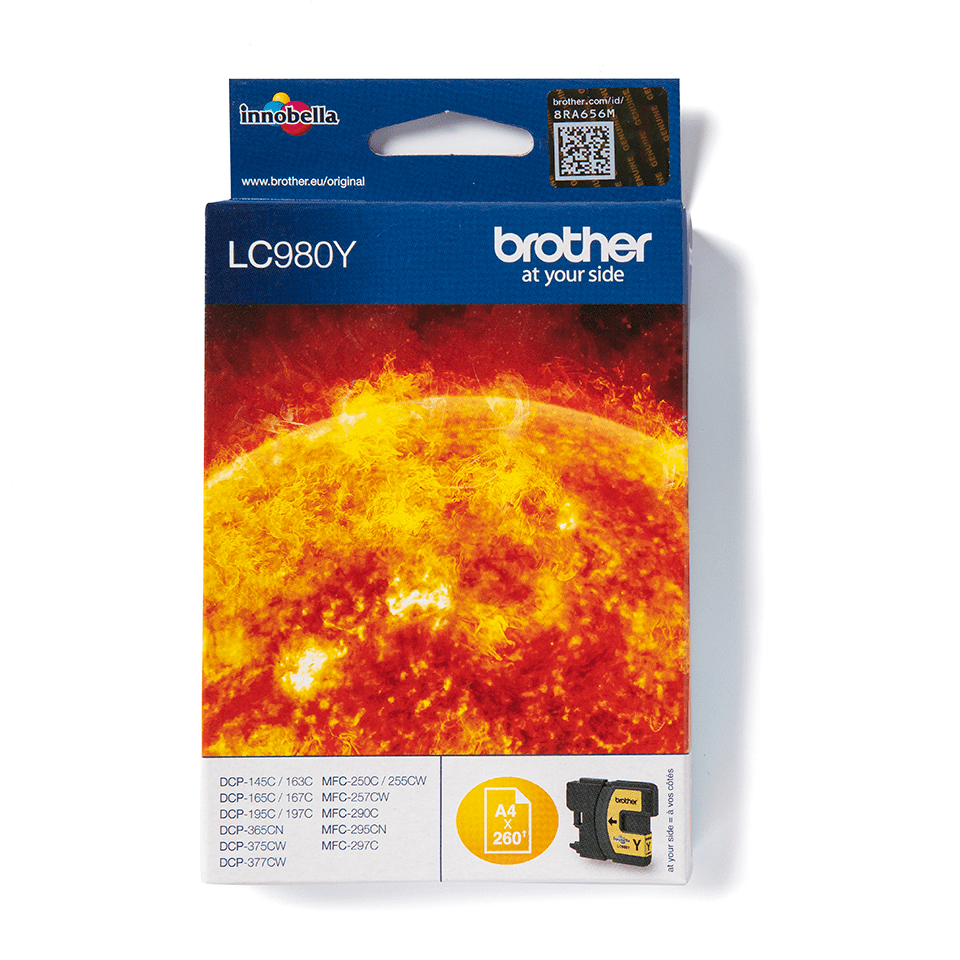 LC-980Y INK CARTRIDGE YELLOW F/ DCP-145 -165C