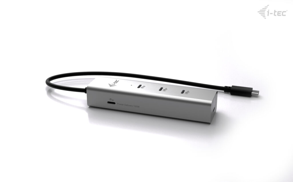 I-TEC USB-C Charging Metal HUB 5port with USB-C video 8K 1xUSB-C video/Data 1xUSB-C PD/Data 1xUSB-C 3.2 Gen1 2xUSB-C 3.2 Gen2 PD85W