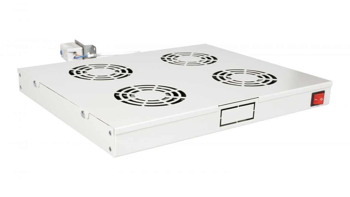 Equip 19 Lüfter für Serverschränke/4xLüfter 1U RAL7035
